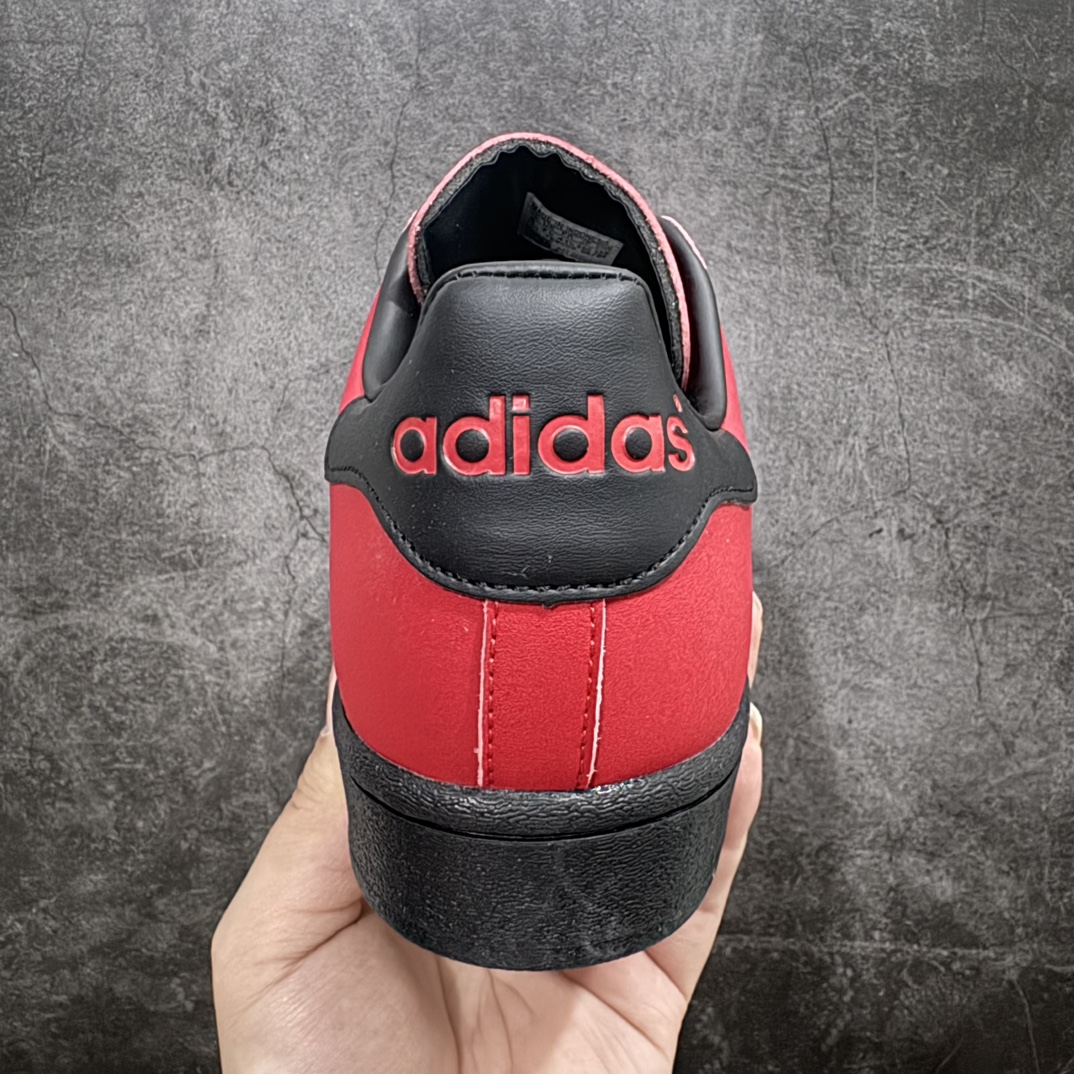 阿迪达斯/三叶草Adidas Originals Superstar 82”Red Black”经典贝壳头系列低帮百搭休闲运动板鞋“皮革红黑”IG9271