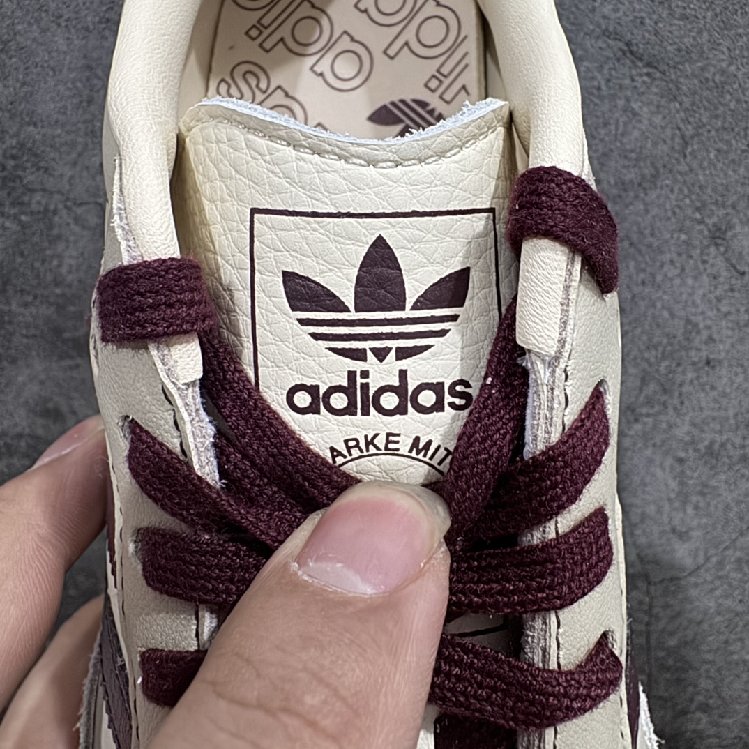 图片[6]-【RS纯原】阿迪达斯/三叶草Adidas Originals Samba OG\”Wonder White Maroon\”桑巴舞系列绅士德训足球风百搭低帮休闲运动板鞋“奶黄浅灰酒红生胶底” 货号:IG1987nn正确版型 原材皮料 细节完美n裁片清洁度超高 无色差 区别市场通货 尺码： 36 36⅔ 37⅓ 38 38⅔ 39⅓ 40 40⅔ 41⅓ 42 42⅔ 43⅓ 44 45 编码：XN230250-鞋库