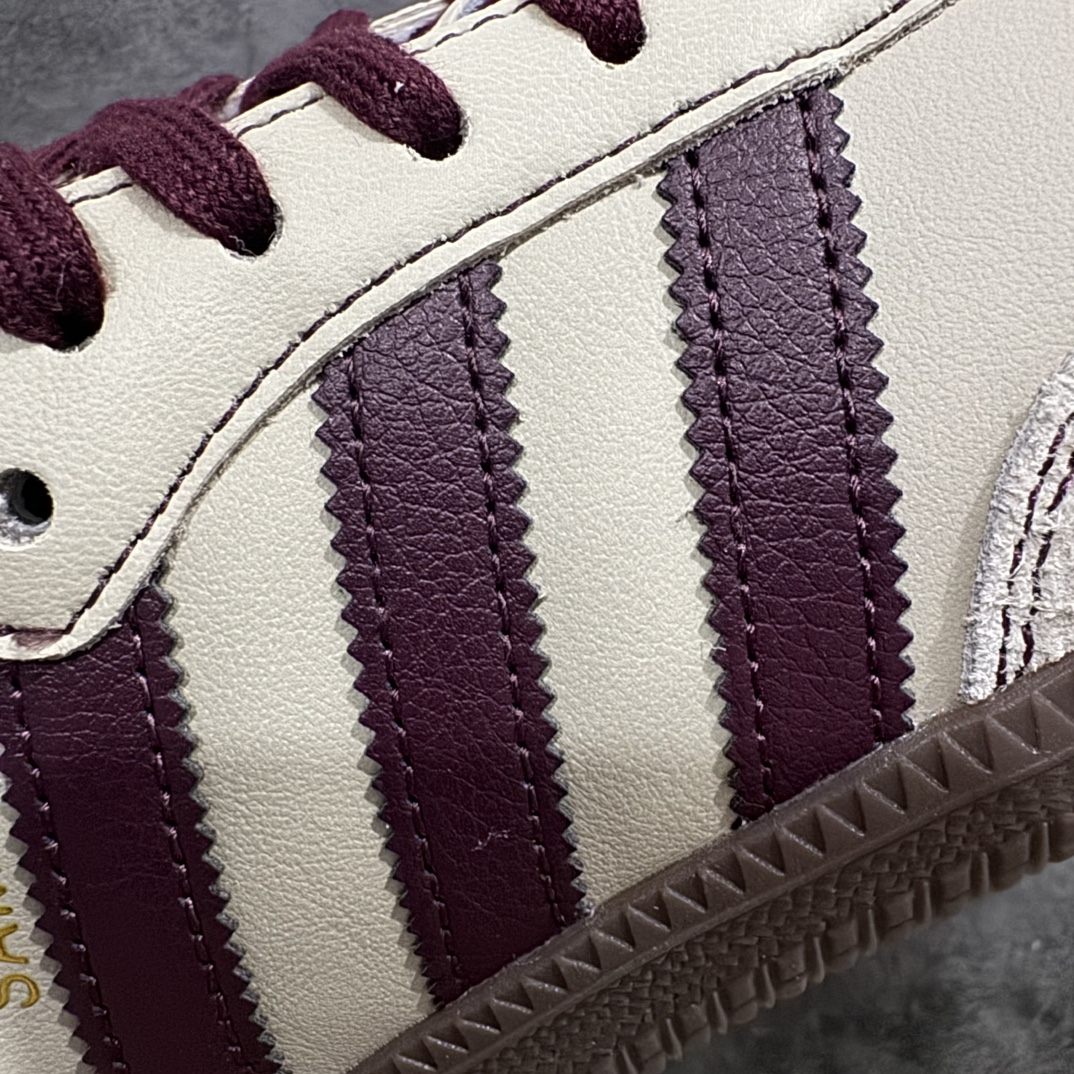 图片[4]-【RS纯原】阿迪达斯/三叶草Adidas Originals Samba OG\”Wonder White Maroon\”桑巴舞系列绅士德训足球风百搭低帮休闲运动板鞋“奶黄浅灰酒红生胶底” 货号:IG1987nn正确版型 原材皮料 细节完美n裁片清洁度超高 无色差 区别市场通货 尺码： 36 36⅔ 37⅓ 38 38⅔ 39⅓ 40 40⅔ 41⅓ 42 42⅔ 43⅓ 44 45 编码：XN230250-鞋库