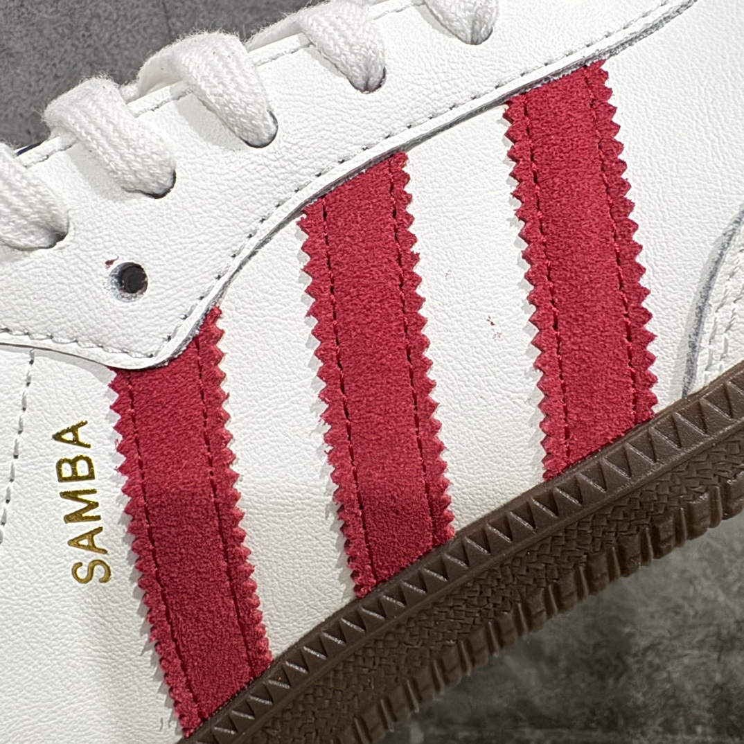 图片[4]-【RS纯原】阿迪达斯/三叶草Adidas Originals Samba OG\”White/Team Red/Night Indigo\”桑巴舞系列绅士德训足球风百搭低帮休闲运动板鞋“白午夜蓝酒红焦糖底” 货号:IH4881n正确版型 原材皮料 细节完美n裁片清洁度超高 无色差 区别市场通货 尺码： 36 36⅔ 37⅓ 38 38⅔ 39⅓ 40 40⅔ 41⅓ 42 42⅔ 43⅓ 44 45 编码：XN230250-鞋库