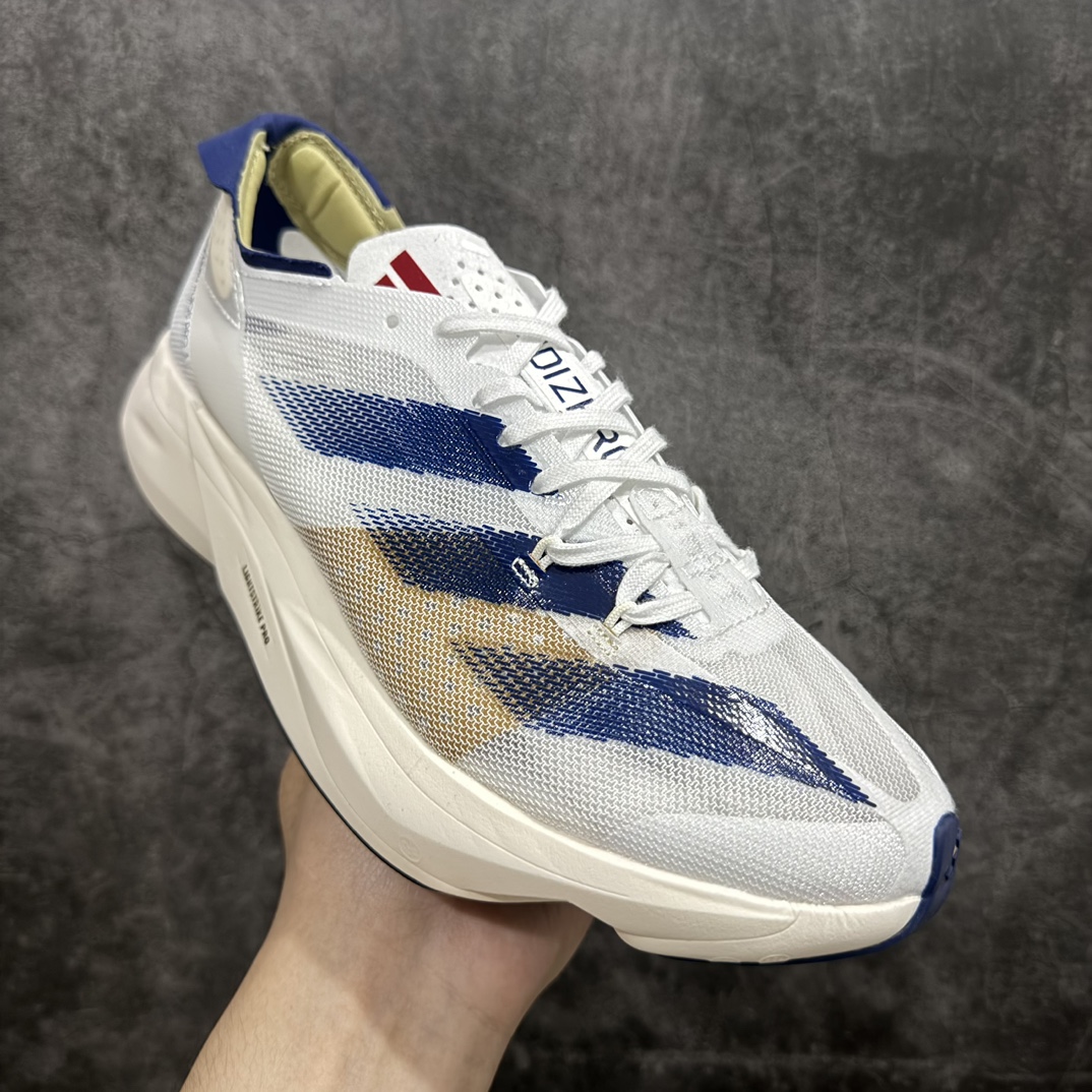 adidas Adizero Adios Pro 3 舒适百搭减震防滑耐磨 低帮 碳板 马拉松跑步鞋 波士顿3代夏季透气网眼竞速跑鞋 IG6438