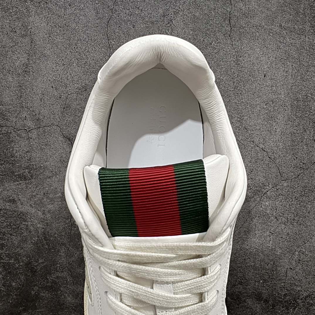 图片[8]-【广东纯原版本】意大利奢侈品牌-古驰Gucci Re-Web Leather Sneakers 系列低帮复古百搭训练休闲运动小白板鞋“皮革米白乌木色GG红绿标牌n升级官方最新2024全套专柜星座配件及包装物(附送官方快递加固包装盒!!) 采用软质粒面头层皮革组合纯棉提花布鞋面材质#搭载灌注PU式缓震乳胶脚垫 全新开发复合TPR防变形色块耐磨橡胶外底n码数：39-45 编码：TL450470-鞋库