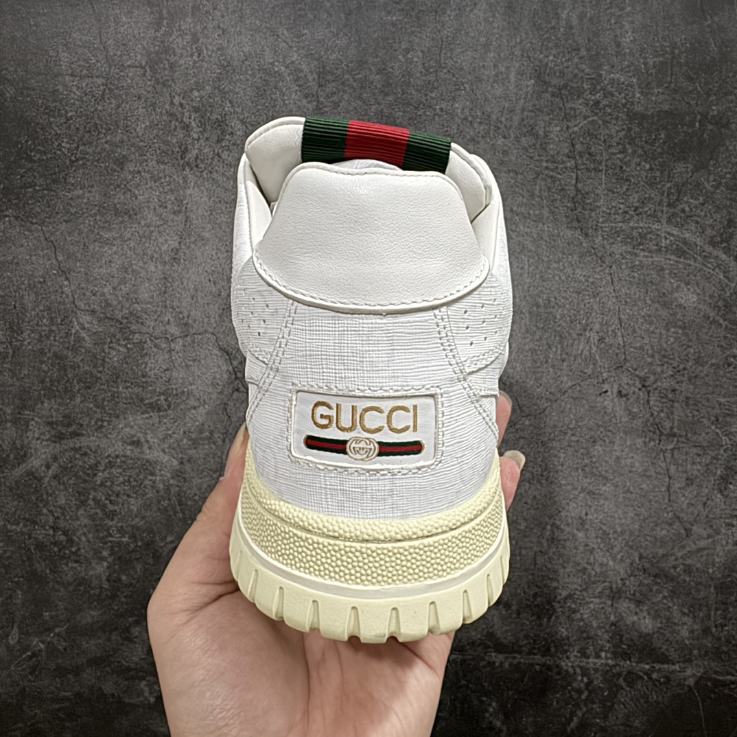 图片[4]-【广东纯原版本】意大利奢侈品牌-古驰Gucci Re-Web Leather Sneakers 系列低帮复古百搭训练休闲运动小白板鞋“皮革米白乌木色GG红绿标牌n升级官方最新2024全套专柜星座配件及包装物(附送官方快递加固包装盒!!) 采用软质粒面头层皮革组合纯棉提花布鞋面材质#搭载灌注PU式缓震乳胶脚垫 全新开发复合TPR防变形色块耐磨橡胶外底n码数：39-45 编码：TL450470-鞋库