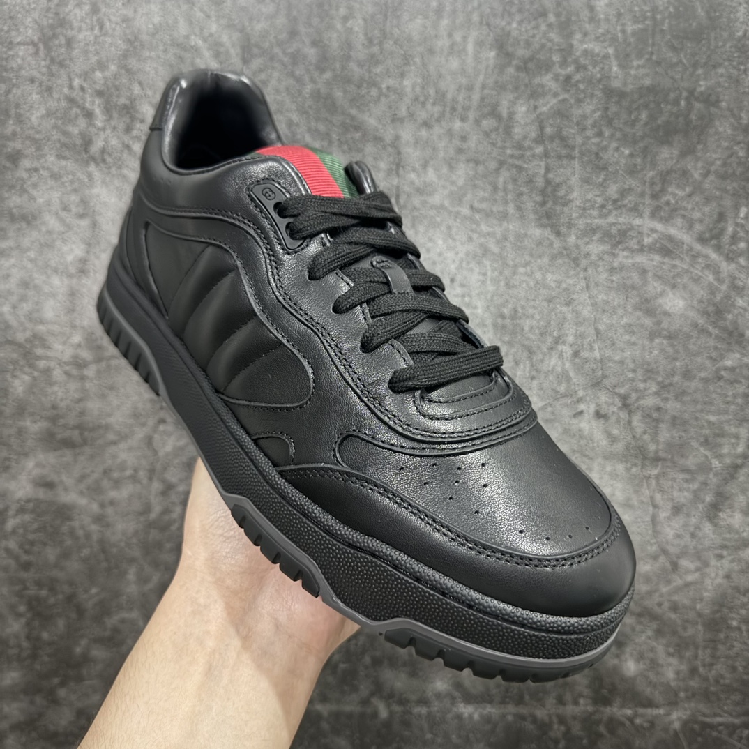 图片[3]-【广东纯原版本】意大利奢侈品牌-古驰Gucci Re-Web Leather Sneakers 系列低帮复古百搭训练休闲运动小白板鞋“皮革米白乌木色GG红绿标牌n升级官方最新2024全套专柜星座配件及包装物(附送官方快递加固包装盒!!) 采用软质粒面头层皮革组合纯棉提花布鞋面材质#搭载灌注PU式缓震乳胶脚垫 全新开发复合TPR防变形色块耐磨橡胶外底n码数：39-45 编码：TL450470-鞋库