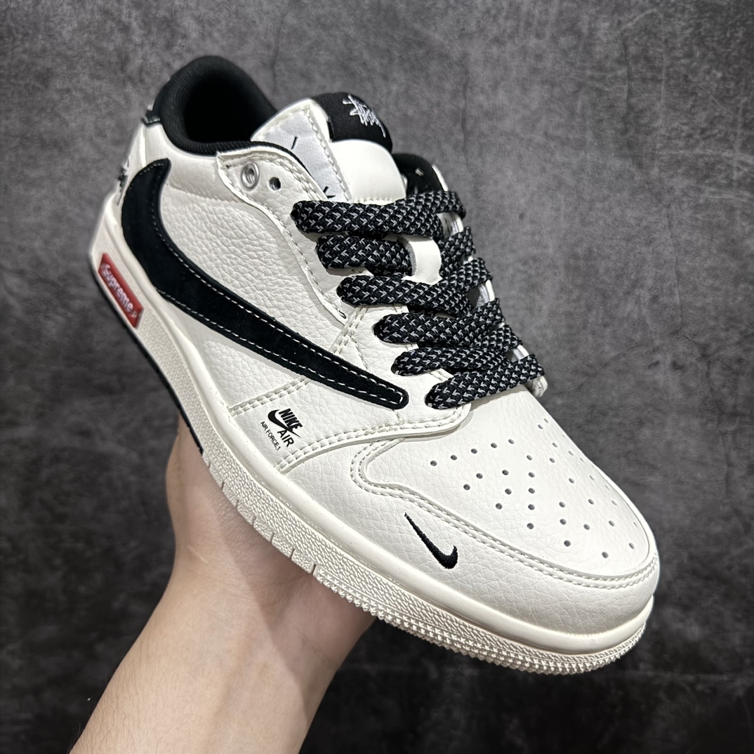 图片[3]-【定制版】Air Jordan 1 Low Stussy联名款 乔1 AJ1倒钩低帮休闲百搭板鞋 SJ2068-129 定制鞋盒 大厂纯原品质出货 超高清洁度 皮料切割干净无任何毛边 细节完美 r 尺码：36 36.5 37.5 38 38.5 39 40 40.5 41 42 42.5 43 44 44.5 45  编码：HXS320340-鞋库