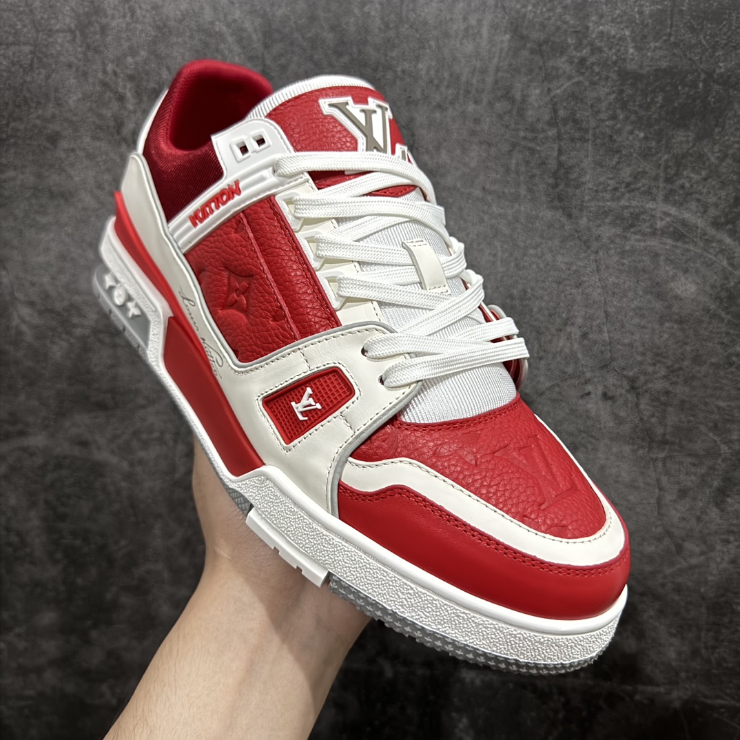 图片[3]-【广东原装版本】Louis Vuitton Trainer Sneaker Low运动板鞋全新色系大厂出品 广东原产n厚实抽屉礼品鞋盒及包装说明书防尘布袋物件n采用荔枝纹头层皮组合粒面头层皮鞋面材质n嵌入超软脚感EVA物料鞋垫n后跟耐弯折滴塑支撑片 外置TPR光泽组合隔色鞋底❗ 尺码： 38 39 40 41 42 43 44 45  编码：TL500520-鞋库