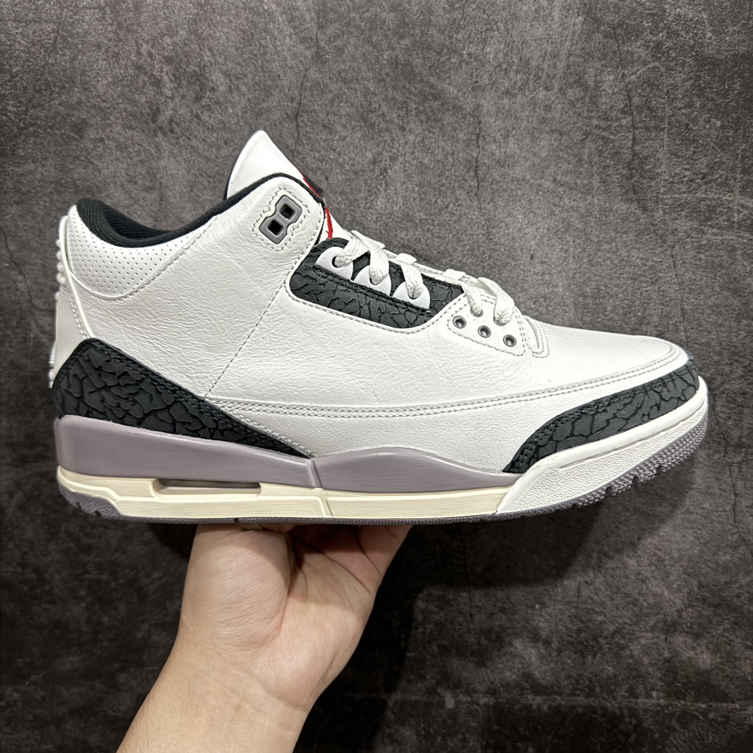 【JS纯原】Air Jordan AJ3 Retro 白灰 CT8532-106n圈内最强三代系列 匠心打造 开发时长超过半年 目前可过各类鉴定或无法鉴定 裸鞋随便操作 全套原纸板楦头开发 原厂大底磨具加持立体防滑纹理 原装可视Air Sole气垫 原汁原味最完美的三代版型 唯一正确鞋头趴度弧度高度鞋身腰线 原厂TPU彩虹扎染后跟饰片 正确内里反口里网布 皮料菱角分明不变形无多余毛边 广东原厂zp同批次手工大底描漆拉丝 市场唯一原厂鞋扣模具 原厂织唛标 原厂飞人电绣工艺 尾指中部跳三针 独家绑鞋带手法 印刷中底布 四线拉帮 米色美纹纸贴合固定 进口港宝加持 后跟自然饱满 全鞋荧光划线卡点 追求极致完美 每一双都是工艺品 多重QC质检 超越公司货的品控标准 实实在在的免检产品 SIZE：36 36.5 37.5 38 38.5 39 40 40.5 41 42 42.5 43 44 44.5 45 45.5 46 47.5 48.5 编码：X10450480-鞋库