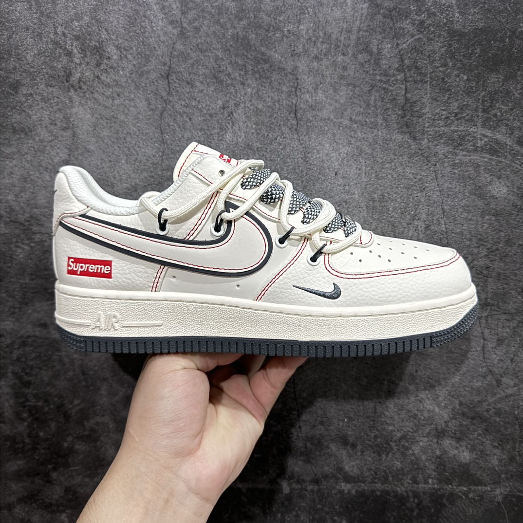 【公司级】Nk Air Force 1\’07 Low Supreme联名-红线灰底 空军一号低帮休闲板鞋n#原楦头原纸板 原装鞋盒 定制五金配件 内置全掌气垫 原厂鞋底货号：SJ1198-600 尺码：36 36.5 37.5 38 38.5 39 40 40.5 41 42 42.5 43 44 44.5 45 编码：LF310320-鞋库