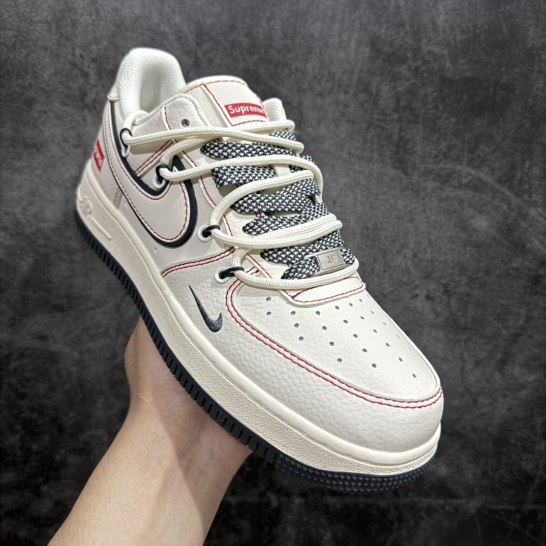 图片[3]-【公司级】Nk Air Force 1\’07 Low Supreme联名-红线灰底 空军一号低帮休闲板鞋n#原楦头原纸板 原装鞋盒 定制五金配件 内置全掌气垫 原厂鞋底货号：SJ1198-600 尺码：36 36.5 37.5 38 38.5 39 40 40.5 41 42 42.5 43 44 44.5 45 编码：LF310320-鞋库