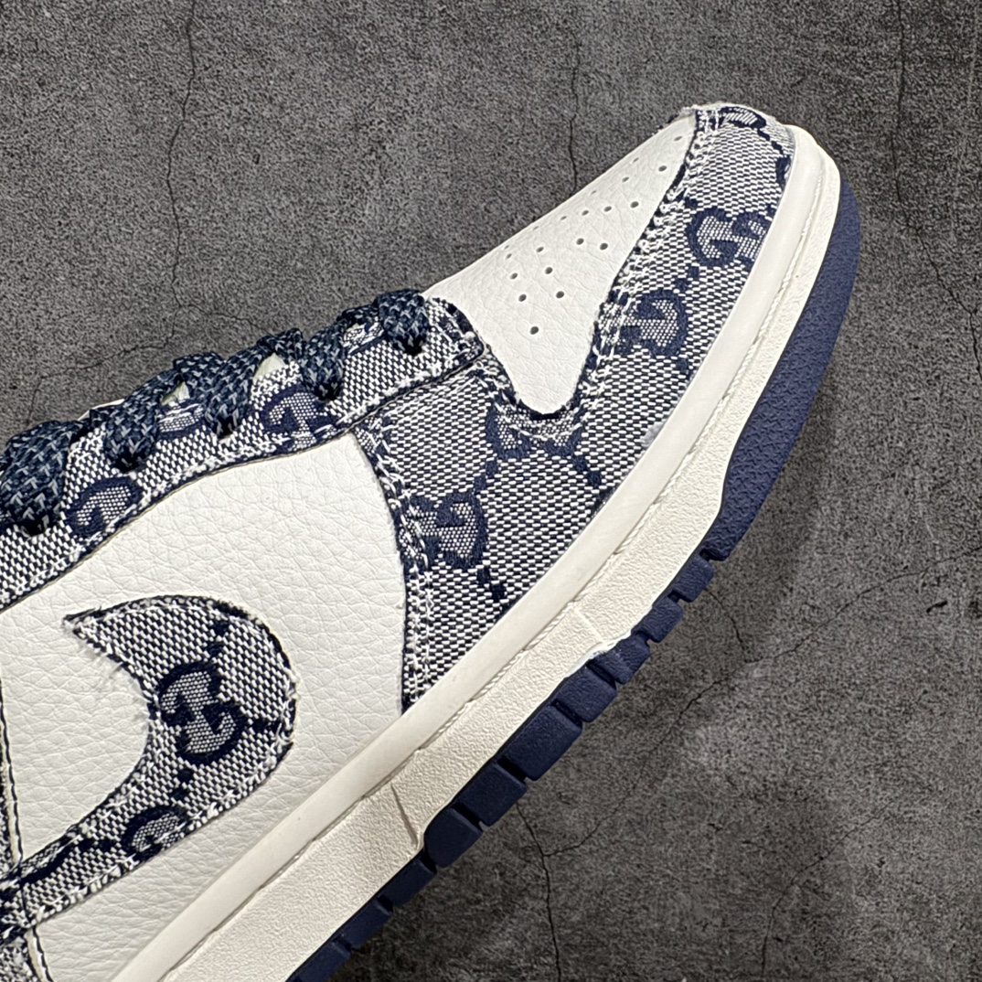 图片[6]-【定制版】Nk SB Dunk Low 古驰联名-墨蓝 周年高端定制 低帮休闲板鞋 BB9676-313n#定制鞋盒 大厂纯原品质出货 超高清洁度 皮料切割干净无任何毛边 细节完美  尺码：36 36.5 37.5 38 38.5 39 40 40.5 41 42 42.5 43 44 44.5 45 编码：HXS320340-鞋库