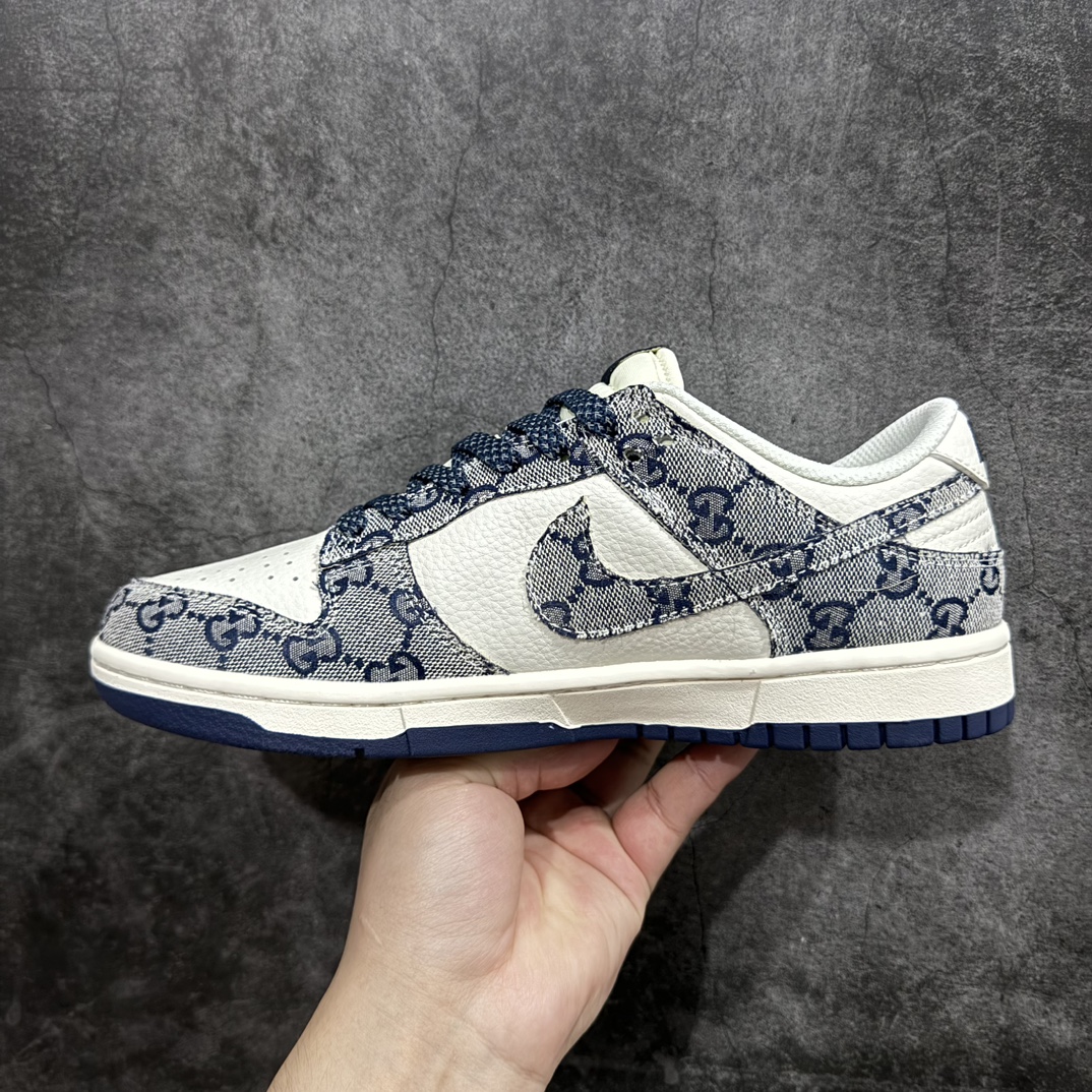 图片[2]-【定制版】Nk SB Dunk Low 古驰联名-墨蓝 周年高端定制 低帮休闲板鞋 BB9676-313n#定制鞋盒 大厂纯原品质出货 超高清洁度 皮料切割干净无任何毛边 细节完美  尺码：36 36.5 37.5 38 38.5 39 40 40.5 41 42 42.5 43 44 44.5 45 编码：HXS320340-鞋库