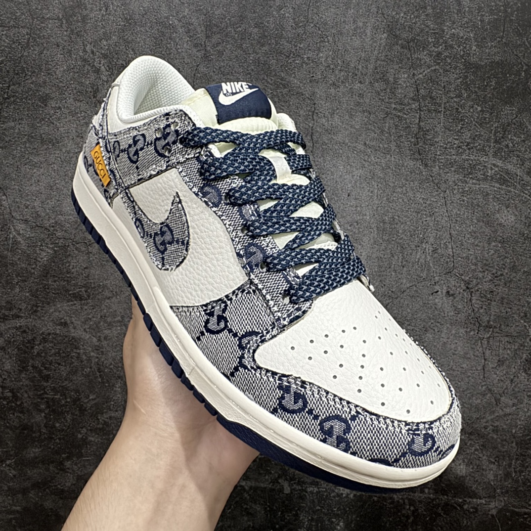 图片[3]-【定制版】Nk SB Dunk Low 古驰联名-墨蓝 周年高端定制 低帮休闲板鞋 BB9676-313n#定制鞋盒 大厂纯原品质出货 超高清洁度 皮料切割干净无任何毛边 细节完美  尺码：36 36.5 37.5 38 38.5 39 40 40.5 41 42 42.5 43 44 44.5 45 编码：HXS320340-鞋库