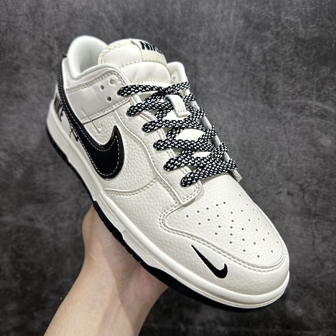 图片[3]-【定制版】Nike SB Dunk Low 米白黑勾n原装头层材料 独家版型蒸餾加工n帶來的是更好的视觉和脚感体验n大厂纯原品质出货 清洁度电绣工艺 皮料切割干净无任何毛边 细节完美 货号: SJ1089-002  尺码：36 36.5 37.5 38 38.5 39 40 40.5 41 42 42.5 43 44 44.5 45 编码：FS240260-鞋库