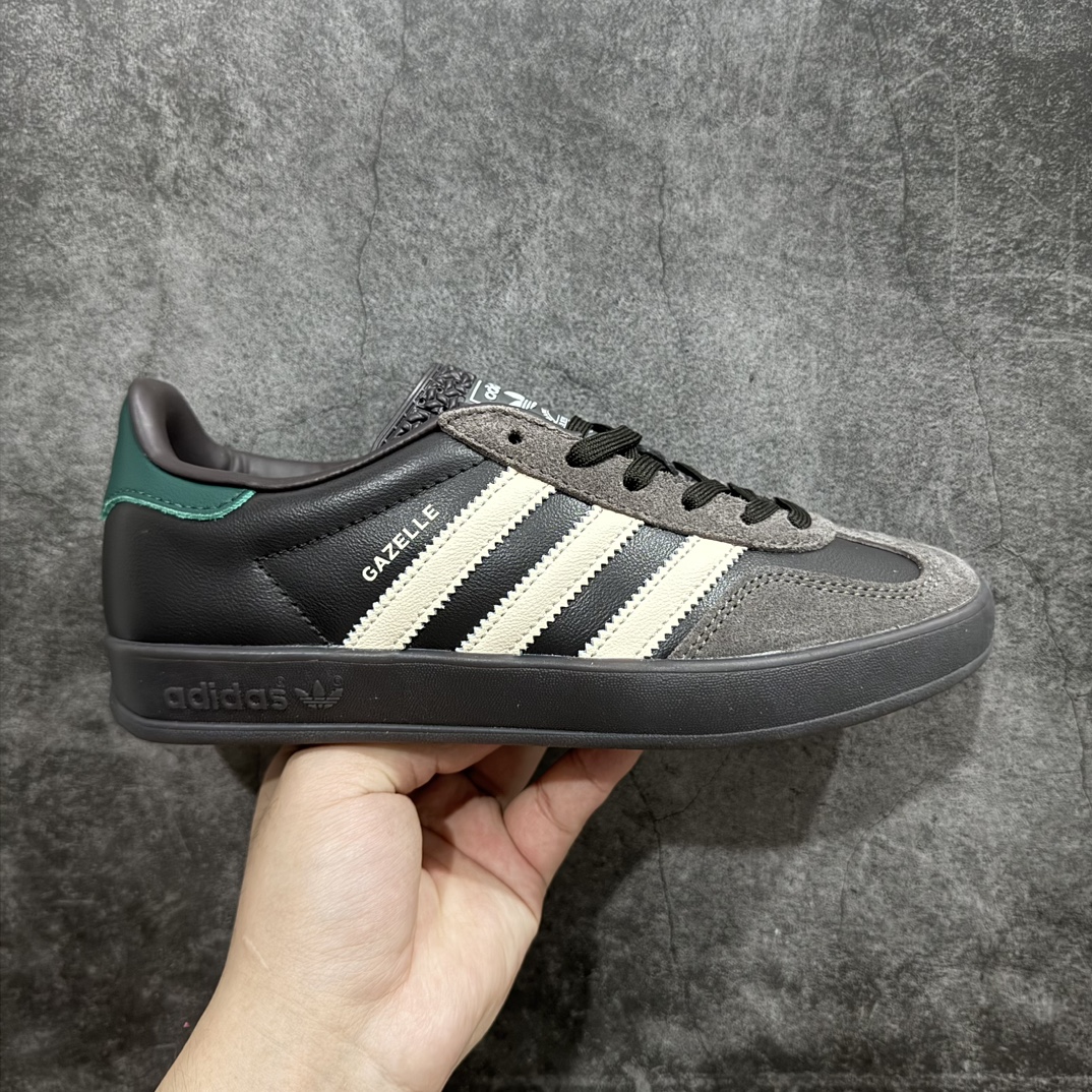 纯原版AdidasOriginalsGazelleIndoor防滑低帮T头德训鞋GZ复古系列棕色IH03