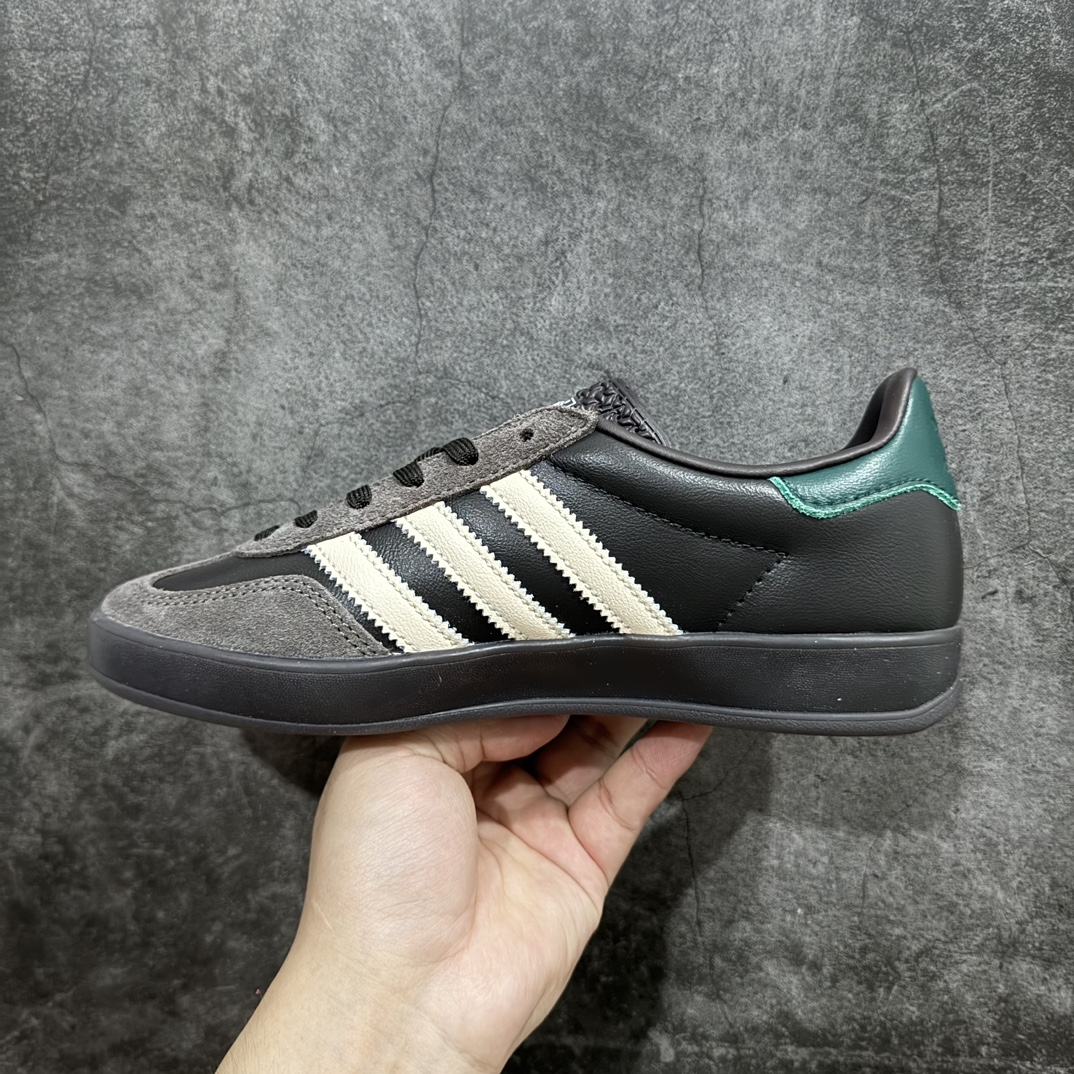 纯原版AdidasOriginalsGazelleIndoor防滑低帮T头德训鞋GZ复古系列棕色IH03