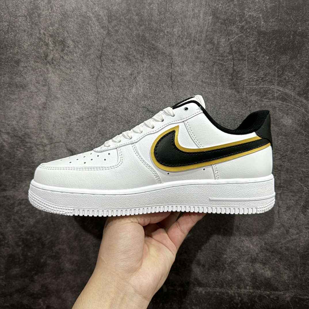 图片[2]-【公司级】Nike Air Force 1 Low 白黑金n原楦头原纸板 打造纯正空军版型 专注外贸渠道 全掌内置蜂窝气垫原盒配件 原厂中底钢印、拉帮完美  官方货号：DA8481 100 Size：36 36.5 37.5 38 38.5 39 40 40.5 41 42 42.5 43 44 45 编码：CC230240-鞋库