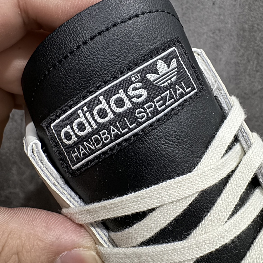 图片[4]-【Top纯原版】Adidas Handball Spezial  阿迪达斯经典款反毛皮复古休闲板鞋 白黑皮面生胶 JH6398nn大厂出品 原厂材料打造 天花板品质 区别市场货n原厂原档案开发出品 皮料切割干净无任何毛边鞋型细节完美 超高清洁度 市场最高版本  尺码：36 36.5 37 38 38.5 39 40 40.5 41 42 42.5 43 44 44.5 45 编码：TOP240260-鞋库