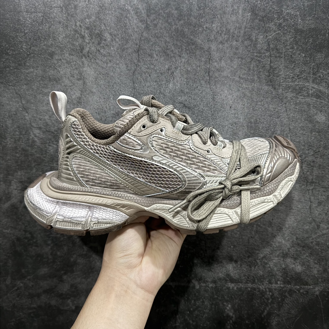 BALENCIAGA3XLSneakers巴黎世家十代网布系带低帮走秀复古老爹鞋全套原纸板楦头开发最原汁