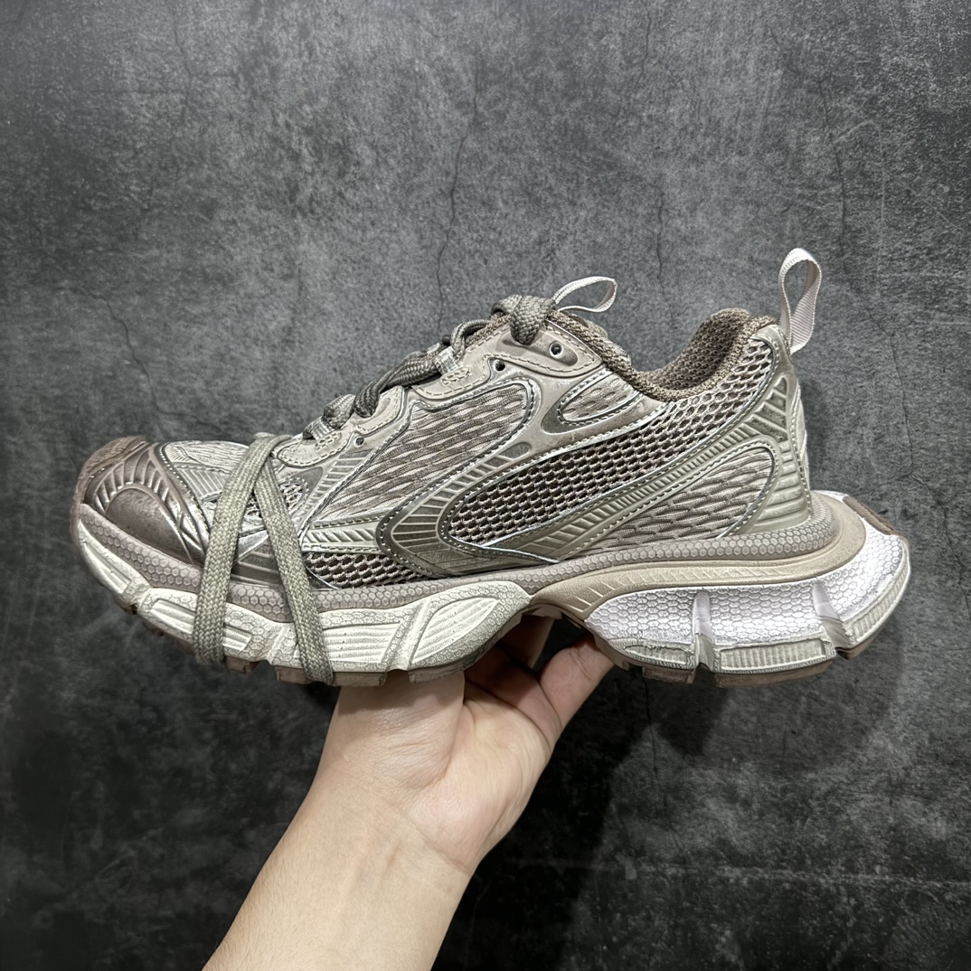 BALENCIAGA3XLSneakers巴黎世家十代网布系带低帮走秀复古老爹鞋全套原纸板楦头开发最原汁