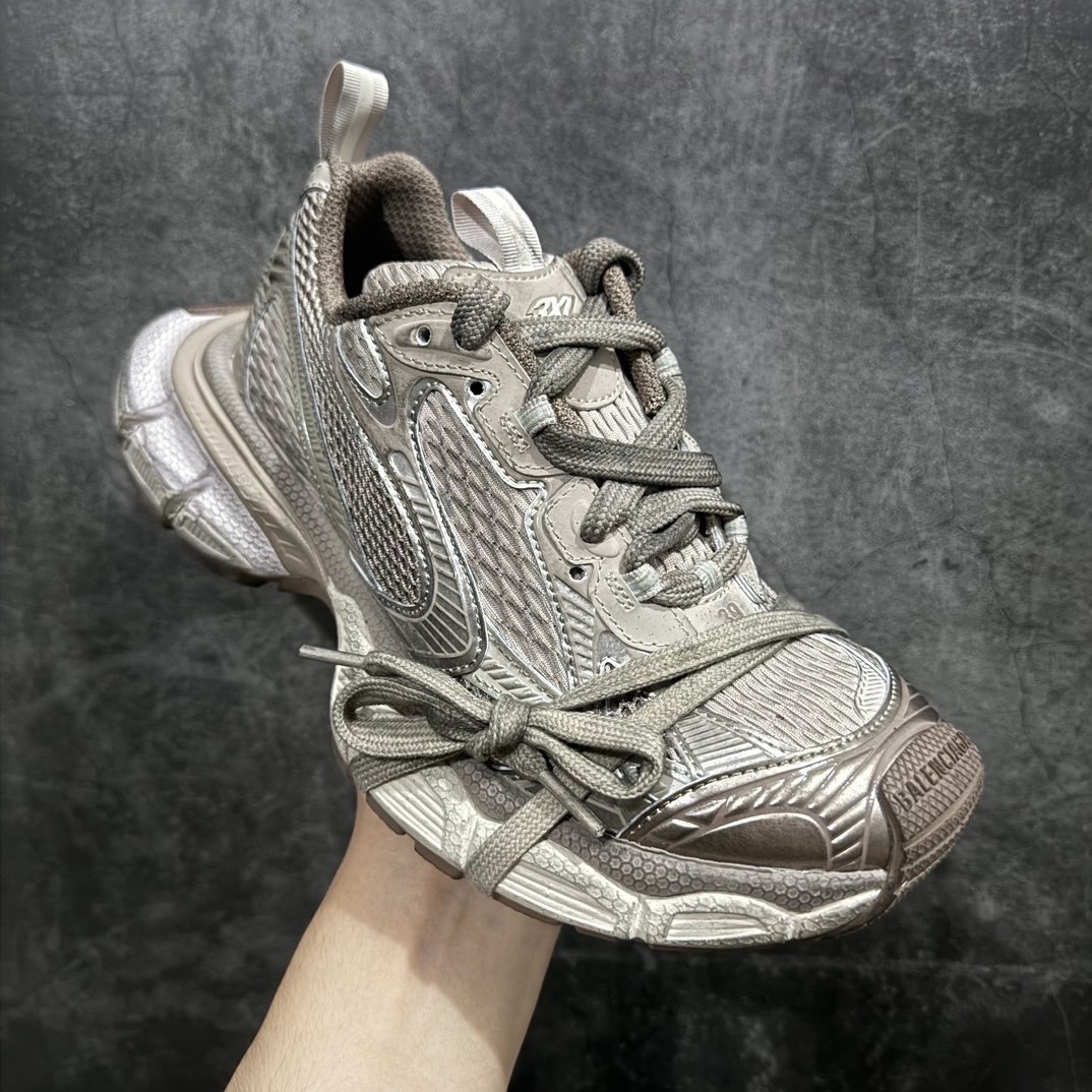 BALENCIAGA3XLSneakers巴黎世家十代网布系带低帮走秀复古老爹鞋全套原纸板楦头开发最原汁