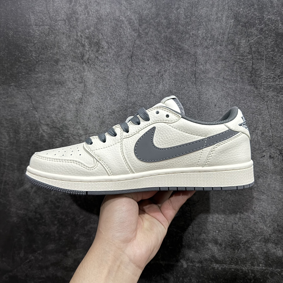 图片[2]-【定制版】Fragment Design x Travis Scott x Air Jordan 1 Low乔丹1代低帮倒钩藤原浩闪电联名白深灰勾 货号：LJ5188-024 尺码：36 36.5 37.5 38 38.5 39 40 40.5 41 42 42.5 43 44 44.5 45 编码：HXS320340-鞋库