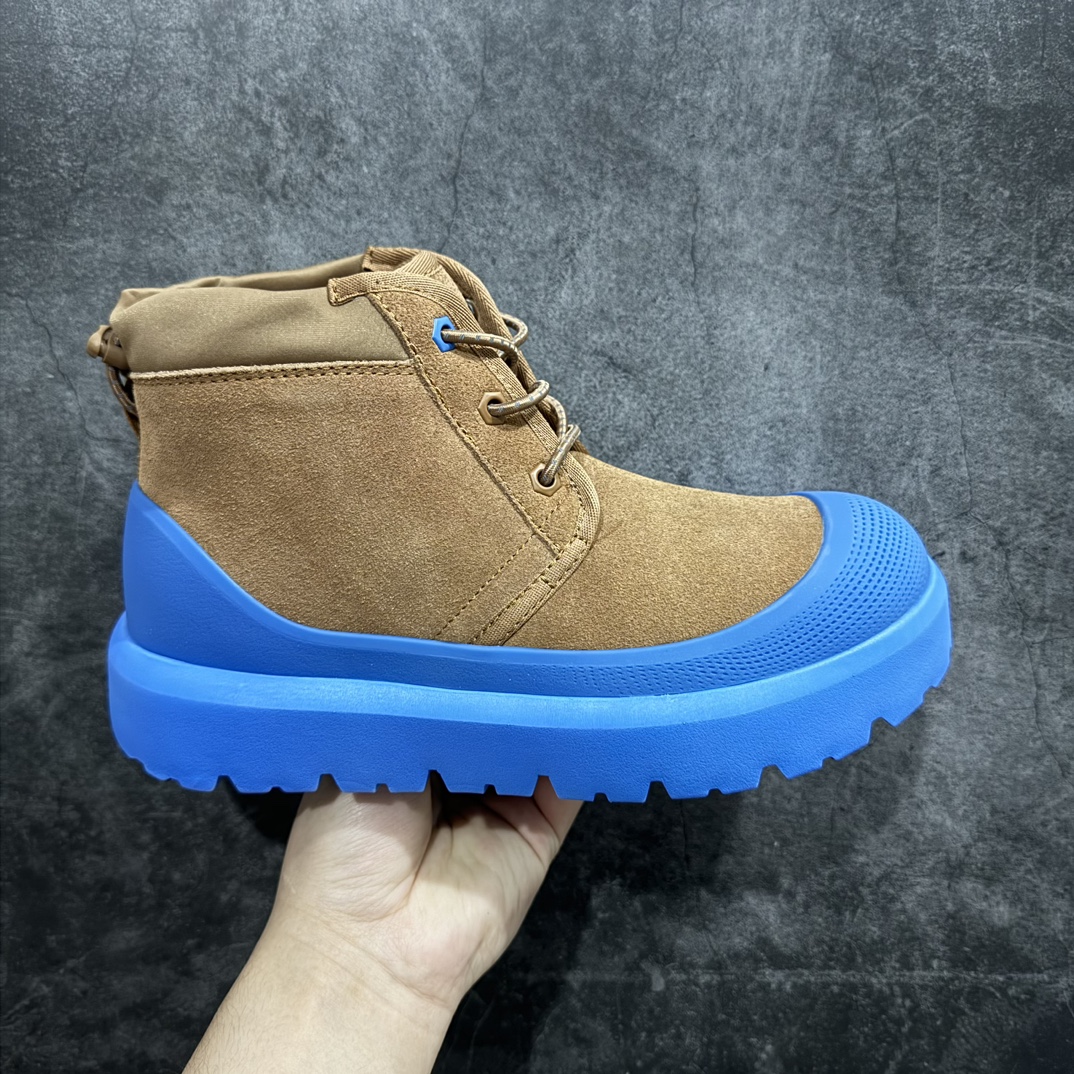 【公司级】UGG 2023FW秋冬新品,机能撞色王一博代言热门大爆款！ 半包头套脚高帮 进口隆丰一级羊皮毛一体 代购专供品质 高弹Modern中底 外置防滑大底 套脚抽绳设计 穿脱十分方便 采用TPU模压定型翻毛皮鞋面材质#选用17毫米UGGPURE™ 植入式羊毛里衬与可拆卸的UGGPURE™ 植入式羊毛鞋垫#包头式EVA轻翼科技外底防滑,防水耐磨性,和良好的弹性❗美国轻奢品牌🐑【UGG】 M Tasman Weather Hybrid 塔斯曼防水混合系列低帮厚底轻量休闲运动鞋“加绒栗黄亮橙/米白底”货号1143991 尺码：36-45 编码：HM370390-鞋库