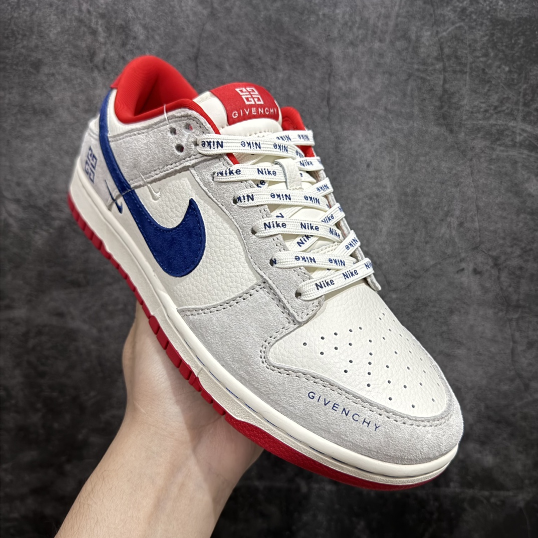 图片[3]-【定制版】Nk SB Dunk Low 纪梵希联名-灰蓝红双小勾 周年高端定制 低帮休闲板鞋 CF3688-033rn#定制鞋盒 大厂纯原品质出货 超高清洁度 皮料切割干净无任何毛边 细节完美r 尺码：36 36.5 37.5 38 38.5 39 40 40.5 41 42 42.5 43 44 44.5 45 编码：HXS320340-鞋库