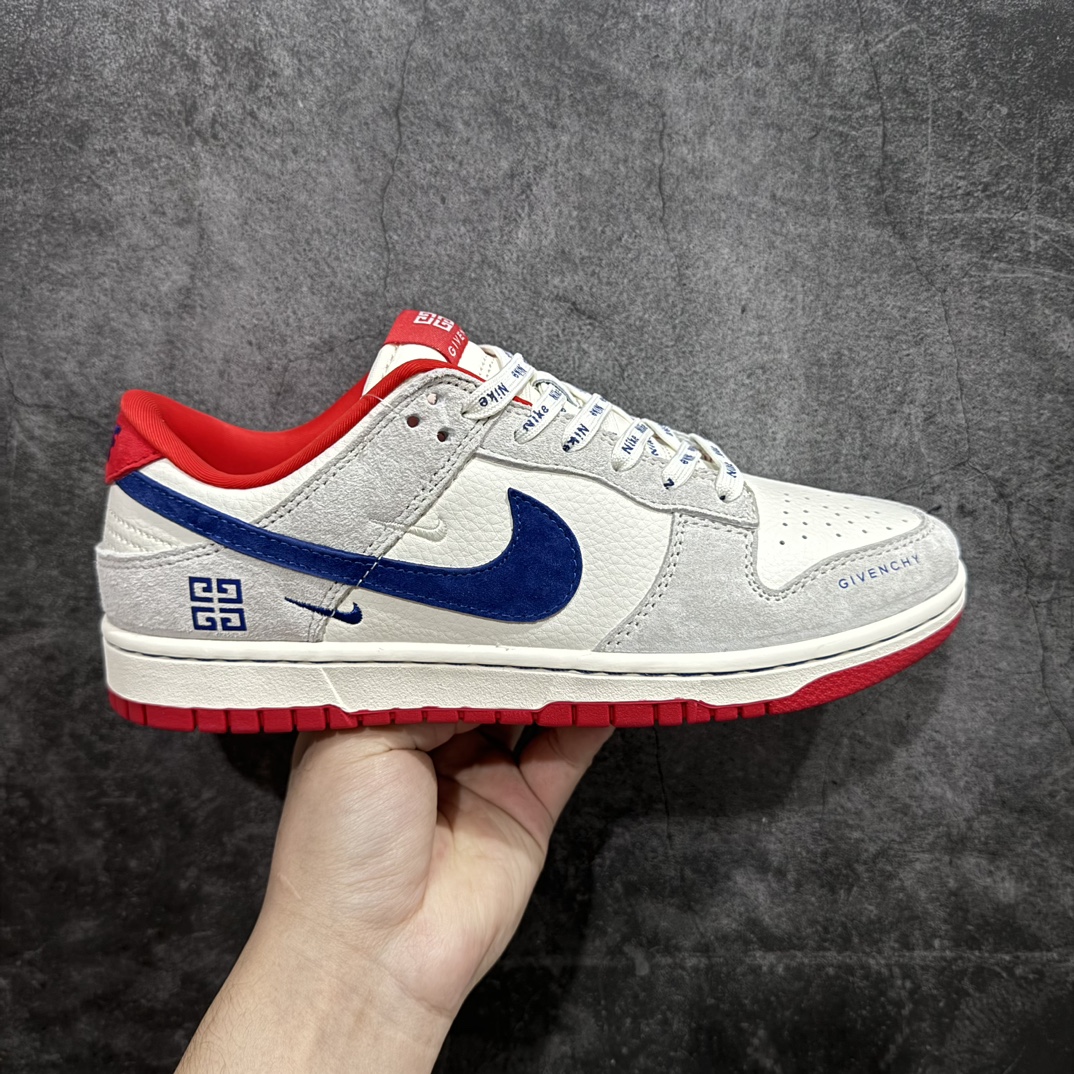 【定制版】Nk SB Dunk Low 纪梵希联名-灰蓝红双小勾 周年高端定制 低帮休闲板鞋 CF3688-033rn#定制鞋盒 大厂纯原品质出货 超高清洁度 皮料切割干净无任何毛边 细节完美r 尺码：36 36.5 37.5 38 38.5 39 40 40.5 41 42 42.5 43 44 44.5 45 编码：HXS320340-鞋库