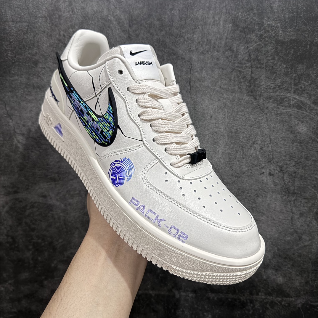 图片[3]-【公司级】Nike Air Force 1 Low 07 x AMBUSH 赛博涂鸦米白n原楦头原纸板 打造纯正低帮空军版型 专注外贸渠道 全掌内置蜂窝气垫原盒配件 原厂中底钢印、拉帮完美官方货号：DV3464 020 Size：36 36.5 37.5 38 38.5 39 40 40.5 41 42 42.5 43 44 44.5 45 编码：HXS310320-鞋库