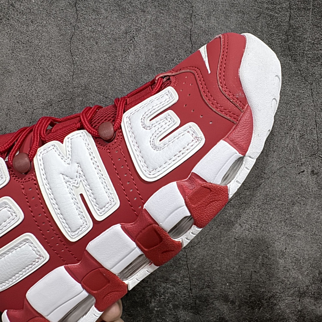 图片[6]-【CK纯原】Supreme x NK Air More Uptempo 联名款皮蓬大Air复古文化篮球鞋 920092-600nNK更给予了 Supreme 最大的设计自由度 它看起来就像是在AirMoreUptempo 进行了改造 将元年鞋面出现的两侧的大“AIR”字样改成了反光 SUPREME 字样去呈现 同时搭配以白色Swoosh和 Air-Sole气垫大底 让整双鞋一跃成为更切合到 Supreme 街头造型 SIZE：36 36.5 37.5 38 38.5 39 40 40.5 41 42 42.5 43 44 44.5 45 46 编码：CK210230-鞋库