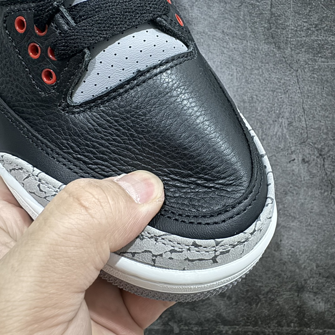 图片[6]-【GX/美版绿x】Air Jordan 3 OG “Black Cement” 2024版aj3黑水泥出货  货号：DN3707-010nn原厂皮料 原装细纹磨砂爆裂纹n原楦原纸板开发 确保原汁原味原厂皮料质感色泽绝无偏差完美中底拉帮 原厂中底钢印 原档案大底 如假白送 大底纹路气垫通透度PU的回弹性均百分百还原原厂电绣鞋舌飞人刺绣针数立体讲究精细欢迎对比正品原鞋  尺码：40-47.5 编码：GX490520-鞋库