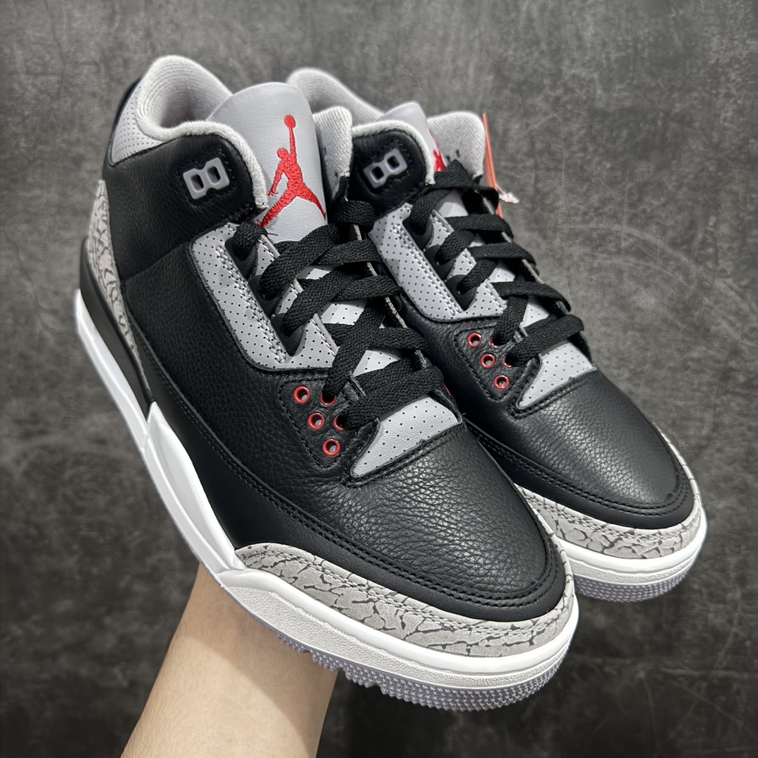 【GX/美版绿x】Air Jordan 3 OG “Black Cement” 2024版aj3黑水泥出货  货号：DN3707-010nn原厂皮料 原装细纹磨砂爆裂纹n原楦原纸板开发 确保原汁原味原厂皮料质感色泽绝无偏差完美中底拉帮 原厂中底钢印 原档案大底 如假白送 大底纹路气垫通透度PU的回弹性均百分百还原原厂电绣鞋舌飞人刺绣针数立体讲究精细欢迎对比正品原鞋  尺码：40-47.5 编码：GX490520-鞋库