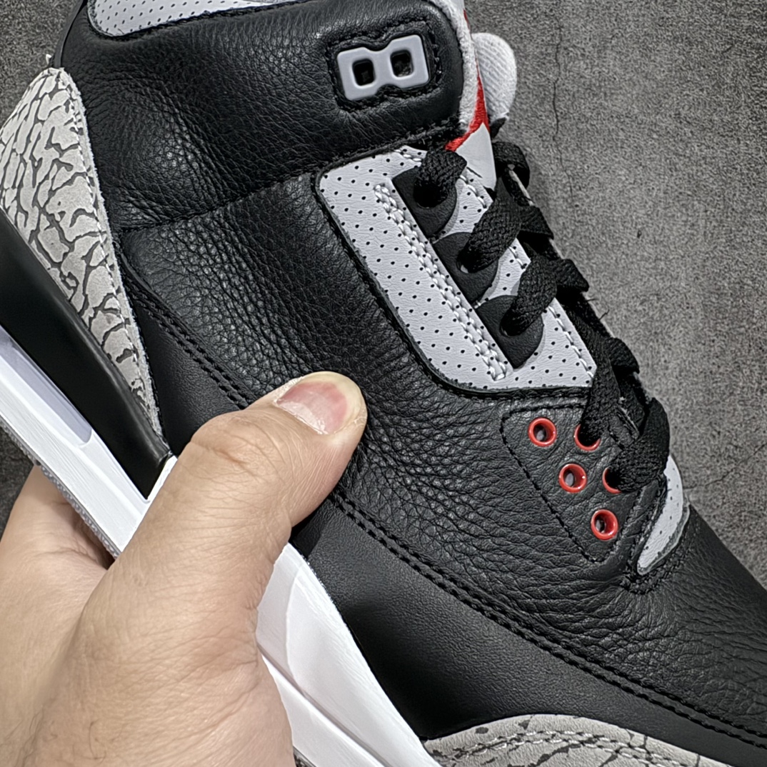 图片[5]-【GX/美版绿x】Air Jordan 3 OG “Black Cement” 2024版aj3黑水泥出货  货号：DN3707-010nn原厂皮料 原装细纹磨砂爆裂纹n原楦原纸板开发 确保原汁原味原厂皮料质感色泽绝无偏差完美中底拉帮 原厂中底钢印 原档案大底 如假白送 大底纹路气垫通透度PU的回弹性均百分百还原原厂电绣鞋舌飞人刺绣针数立体讲究精细欢迎对比正品原鞋  尺码：40-47.5 编码：GX490520-鞋库