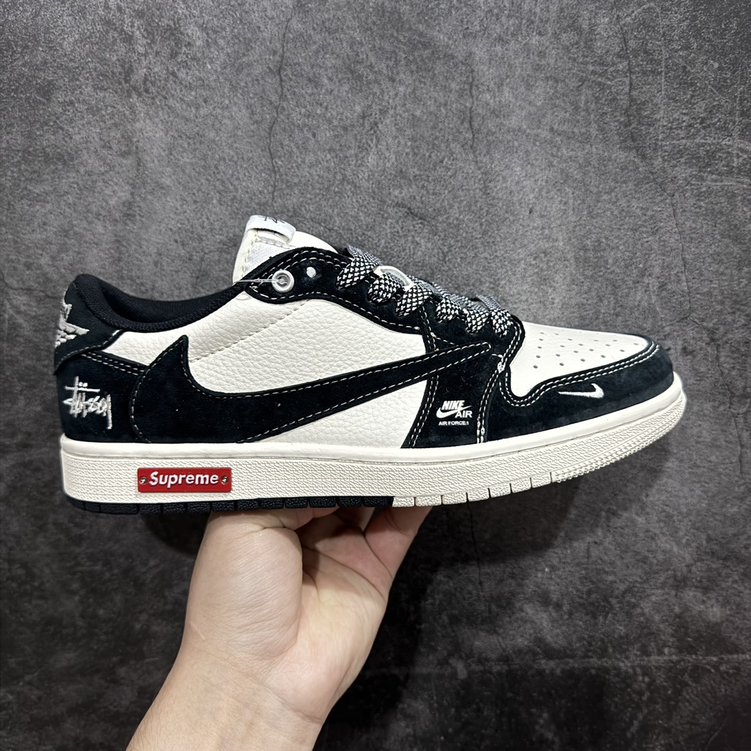 【定制版】Travis Scott x Nike Air Jordan 1 Low x SupremenAir Jordan 1 Low 反转黑米小钩满天星倒钩 纯原版本n全鞋采用原装头层皮，用料扎实 精雕细琢n鞋型极致还原 飞翼3D打印改良 深度立体四线中底拉帮皮料选材 钢印 背胶一应俱全 全新批次 原装原模大底全鞋原厂定制皮料，手感细腻正确折边工艺 完美细节诠释 官方货号：SJ2068 124 Size：36 36.5 37.5 38 38.5 39 40 40.5 41 42 42.5 43 44 44.5 45 编码：HXS320340-鞋库