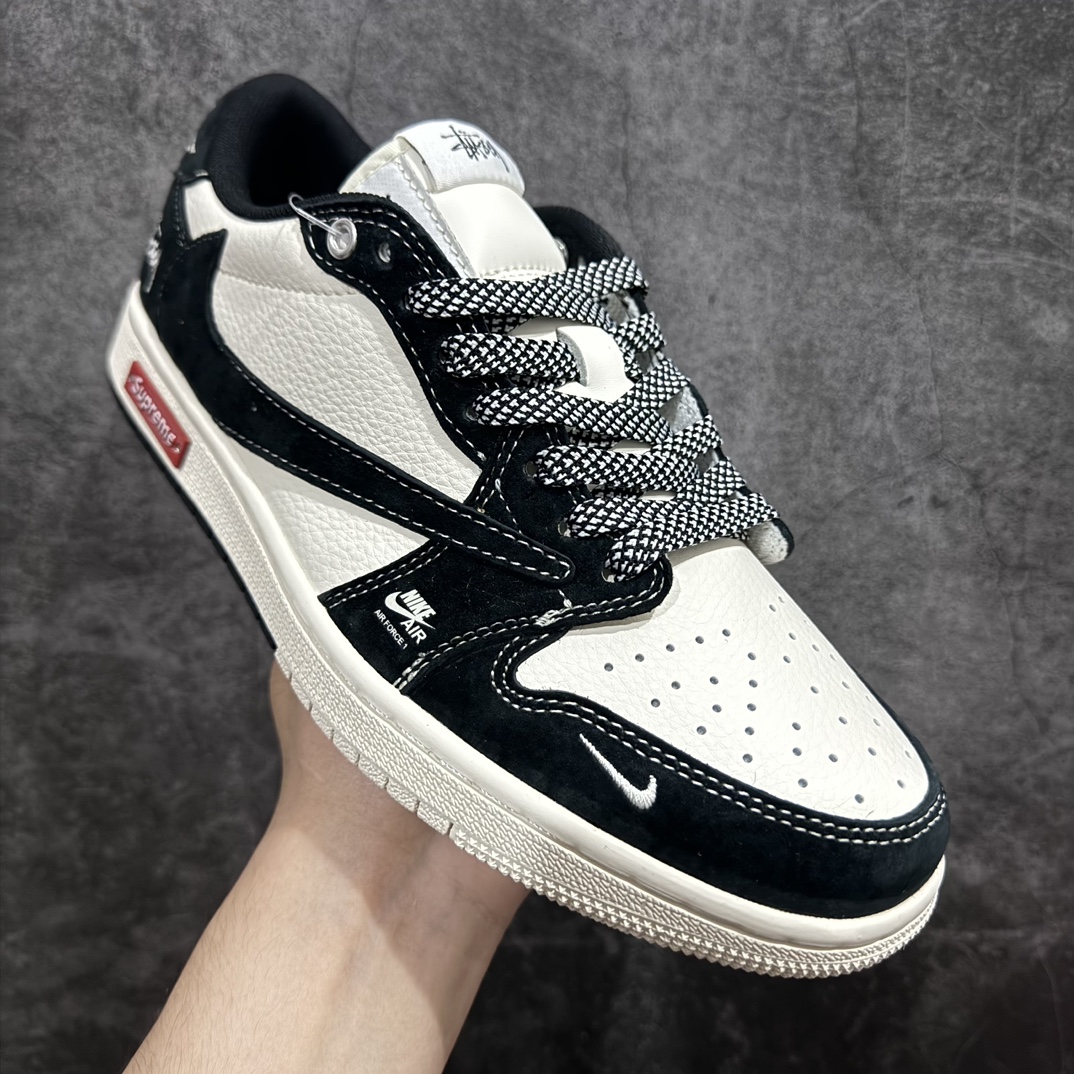 图片[3]-【定制版】Travis Scott x Nike Air Jordan 1 Low x SupremenAir Jordan 1 Low 反转黑米小钩满天星倒钩 纯原版本n全鞋采用原装头层皮，用料扎实 精雕细琢n鞋型极致还原 飞翼3D打印改良 深度立体四线中底拉帮皮料选材 钢印 背胶一应俱全 全新批次 原装原模大底全鞋原厂定制皮料，手感细腻正确折边工艺 完美细节诠释 官方货号：SJ2068 124 Size：36 36.5 37.5 38 38.5 39 40 40.5 41 42 42.5 43 44 44.5 45 编码：HXS320340-鞋库