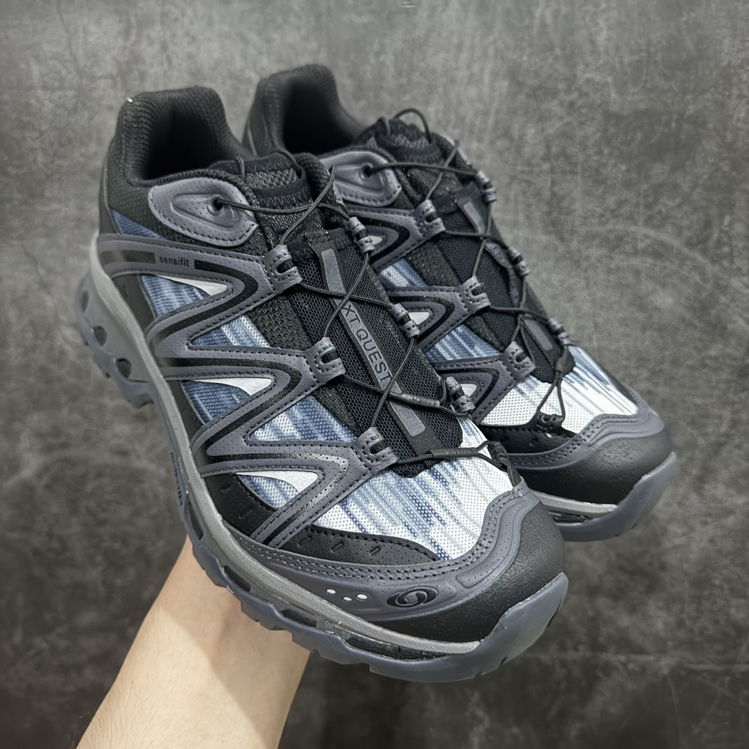 【巅峰升级版】Salomon XT-QUEST ADV萨洛蒙情侣款户外机能鞋 黑分化 473616n全新工厂出品 升级品质n全鞋改进为原厂一致材料打造n全新修长鞋型 版型正全新玻璃冲刀 清洁度提升中底带数字钢印n网面与鞋头材料校对一致无色差n鞋盒同步原版牛皮纸鞋盒n鞋头处添加☯️太极标 细节多次修改校正坚持同步原版无差别 终端优势供应nSIZE：36 36.5 37.5 38 38.5 39 40 40.5 41 42 42.5 43 44 44.5 45 编码：J310330-鞋库