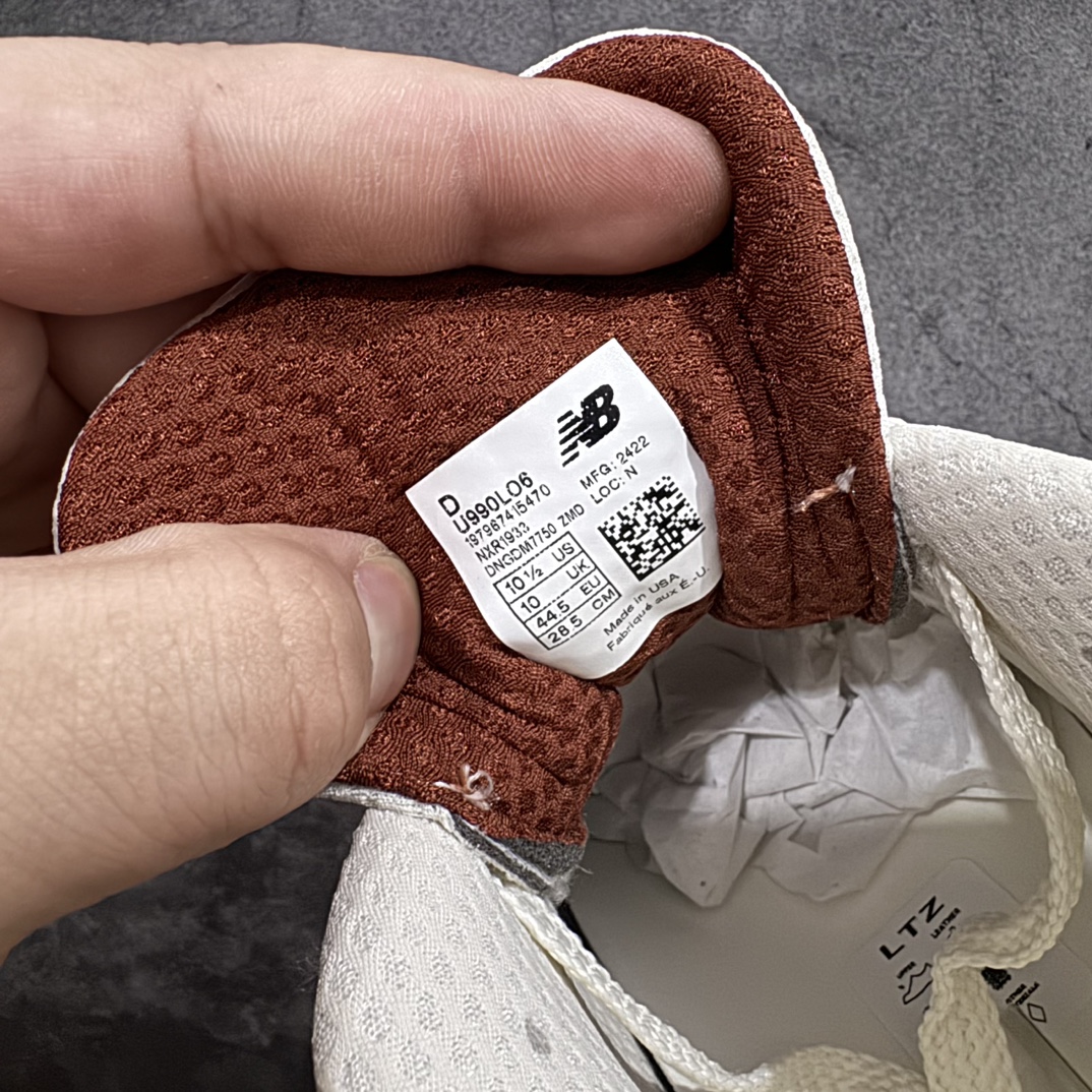 图片[7]-【总裁版本】Loro Piana x New Balance NB 990 V6 舒适百搭防滑耐磨 低帮跑步鞋 高端美产血统经典复古休闲运动百搭老爹跑步鞋 U990LO6rnn高端版本 此版工艺复杂n采用台产猪巴革及透气网眼材质原装6层组合底模精密开发搭载全新碳素中底 后跟透明TPU水晶装饰条稳固r 尺码：36 37 37.5 38 38.5 39.5 40 40.5 41.5 42 42.5 43 44 44.5 45 46.5  编码：-鞋库