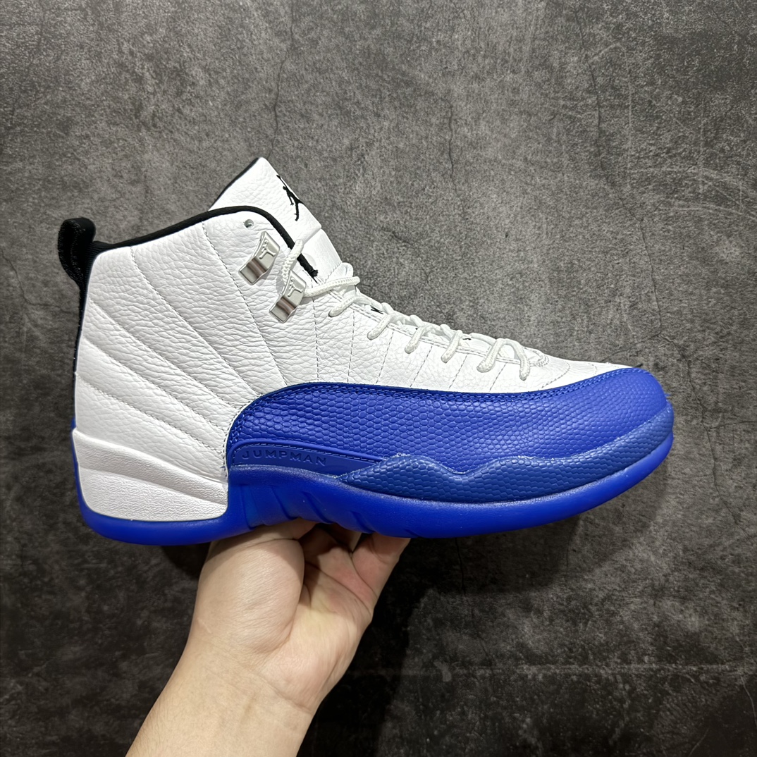 纯原AirJordanAJ12Retro潮流中帮复古篮球鞋男款白蓝CT8013-140全新订单高端零售外