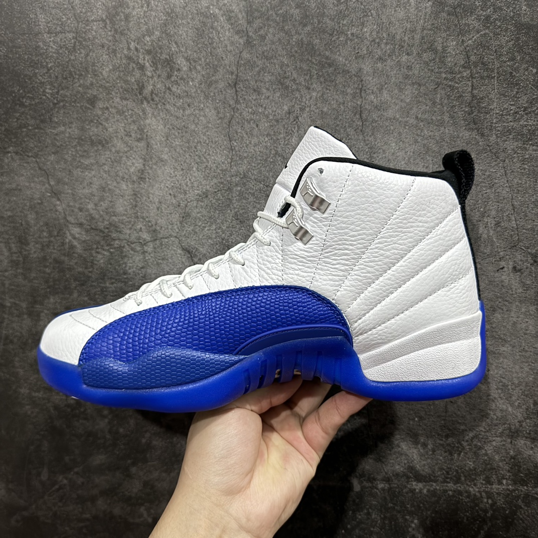 纯原AirJordanAJ12Retro潮流中帮复古篮球鞋男款白蓝CT8013-140全新订单高端零售外