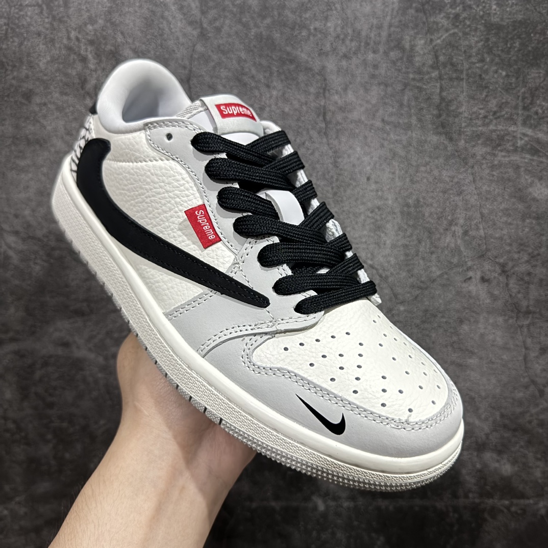 图片[3]-【定制版】TS x Air Jordan AJ1 Low 倒钩低帮联名定制配色 JH6089-003原厂内置气垫魔块 A模大底 头层小牛皮 鞋舌AJ原厂专用牛津布+AJ专用反口珍珠布+原厂无杂质高弹内里海棉+特殊封边弹力鞋带SIZE：36 36.5 37.5 38 38.5 39 40 40.5 41 42 42.5 43 44 44.5 45 编码：HXS320340-鞋库