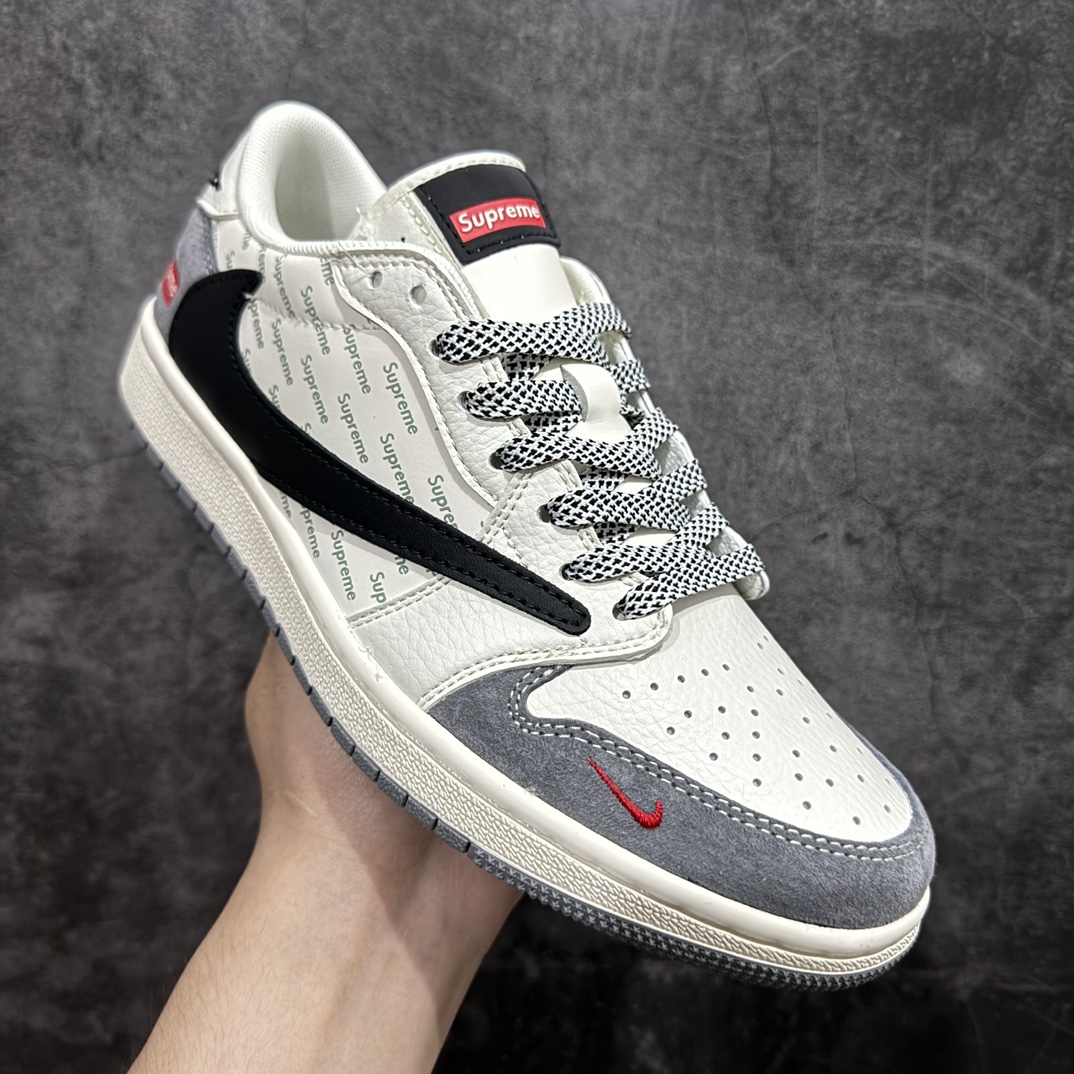 图片[3]-【定制版】TS x Air Jordan AJ1 Low 倒钩低帮联名定制配色 XY2688-120原厂内置气垫魔块 A模大底 头层小牛皮 鞋舌AJ原厂专用牛津布+AJ专用反口珍珠布+原厂无杂质高弹内里海棉+特殊封边弹力鞋带SIZE：36 36.5 37.5 38 38.5 39 40 40.5 41 42 42.5 43 44 44.5 45 46 47.5 编码：HXS320340-鞋库