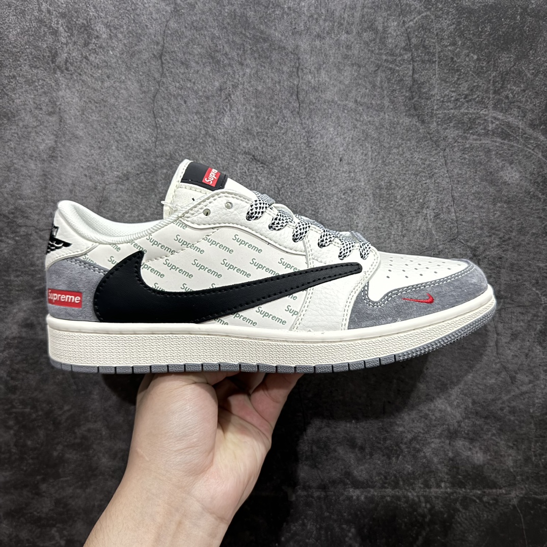 【定制版】TS x Air Jordan AJ1 Low 倒钩低帮联名定制配色 XY2688-120原厂内置气垫魔块 A模大底 头层小牛皮 鞋舌AJ原厂专用牛津布+AJ专用反口珍珠布+原厂无杂质高弹内里海棉+特殊封边弹力鞋带SIZE：36 36.5 37.5 38 38.5 39 40 40.5 41 42 42.5 43 44 44.5 45 46 47.5 编码：HXS320340-鞋库