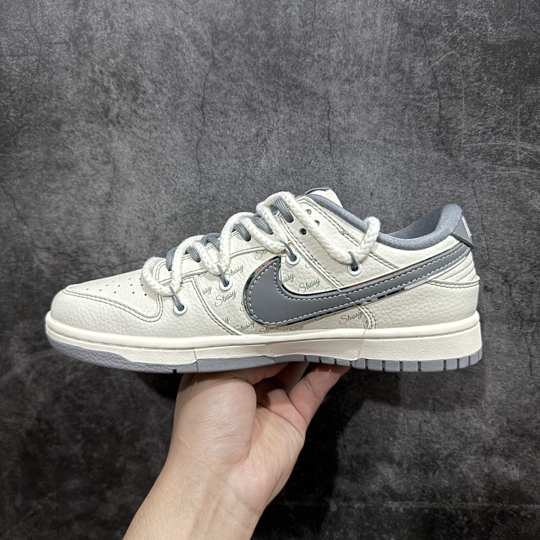 定制版 Stussy x Nike Dunk Low 绑带弹幕灰勾 SJ2068-310