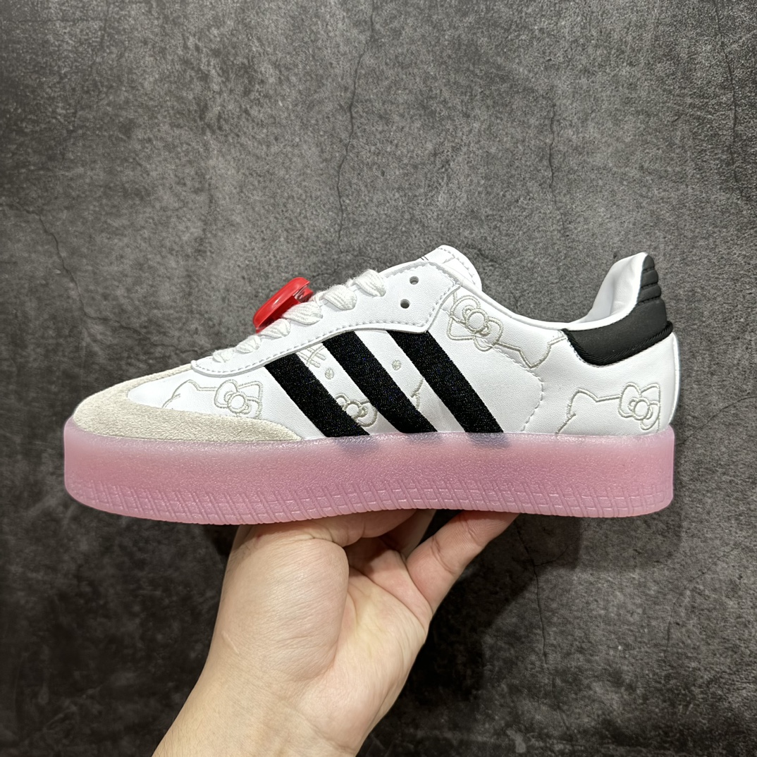 图片[2]-【神版】Adidas/阿迪达斯 男女运动鞋 三叶草 hello kitty 猫 SAMBAVEGAN休闲鞋德训复古板鞋经典运动鞋nn采用环保设计的焕新adidas Samba经典鞋,力求伴你前行。继承原版风格和质感,同时采用环保设计,旨在助力打造美好未来。含标志性T形鞋头,旨在保留往日足球风。• 常规型剪裁• 系带设计• 穿着舒适• 标志性经典鞋• 橡胶外底• 合成衬里• 该产品所用材质不含动物制品。 货号：IG4450n码数：36 36⅔ 37⅓ 38 38⅔ 39⅓ 40  编码：DZ210240-鞋库