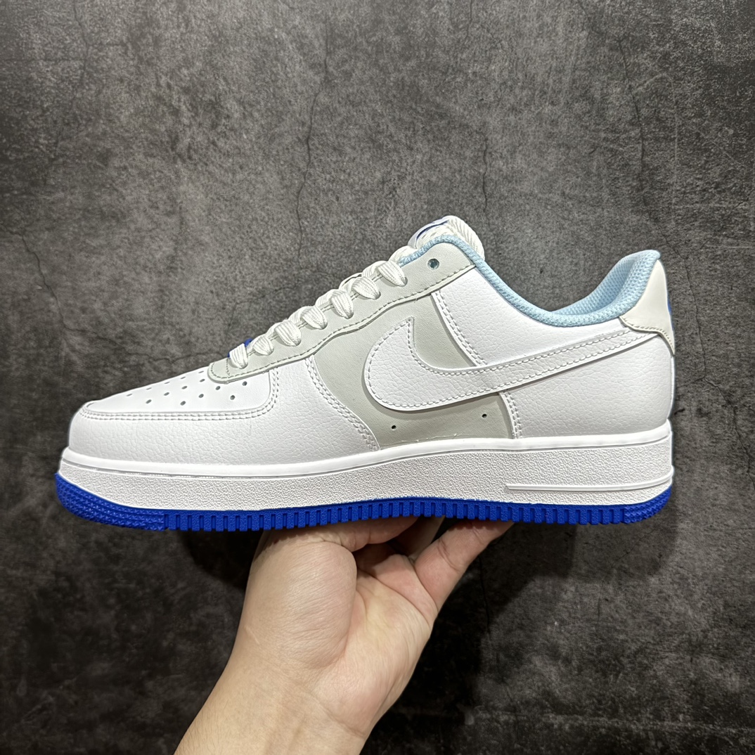 图片[2]-【公司级】Nike Air Force 1 Low 灰白蓝 空军一号低帮运动休闲板鞋 原楦头原纸板 打造纯正空军版型#专注外贸渠道 全掌内置蜂窝气垫 #原盒配件 原厂中底钢印、拉帮完美货号：FB1844-111 尺码：36 36.5 37.5 38 38.5 39 40 40.5 41 42 42.5 43 44 44.5 45 编码：CC230240-鞋库