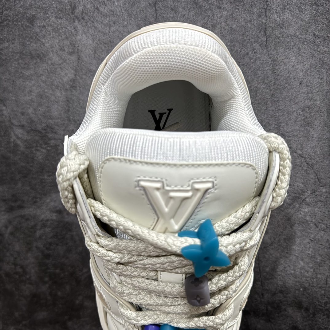 顶级重磅版 LV Trainer 米白胖丁福利开启 佛山原单空胶 头层皮