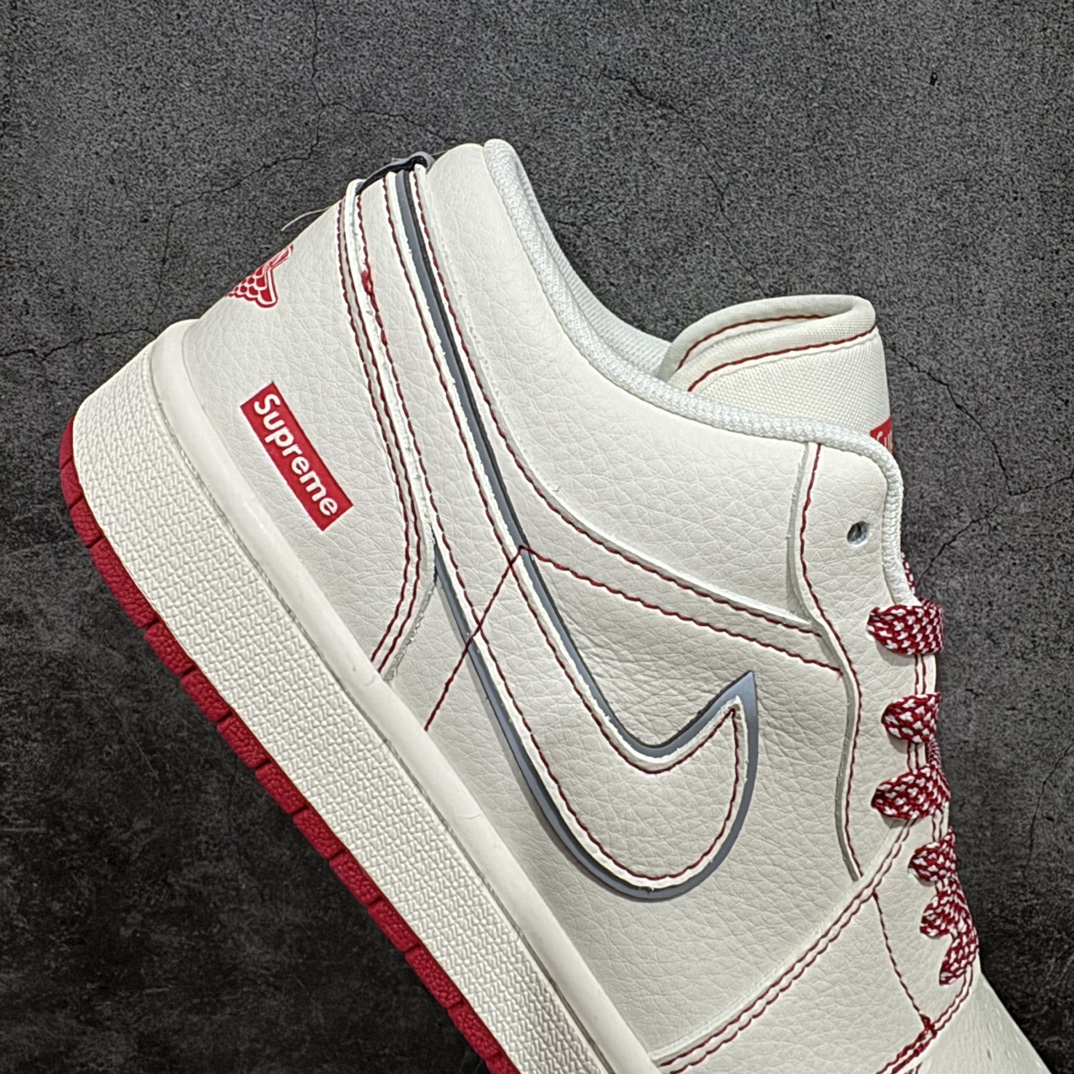 【定制版】Air Jordan 1 Low AJ1 乔1 Supreme联名-红兔八哥 高端定制 低帮复古篮球鞋 SJ9950-025