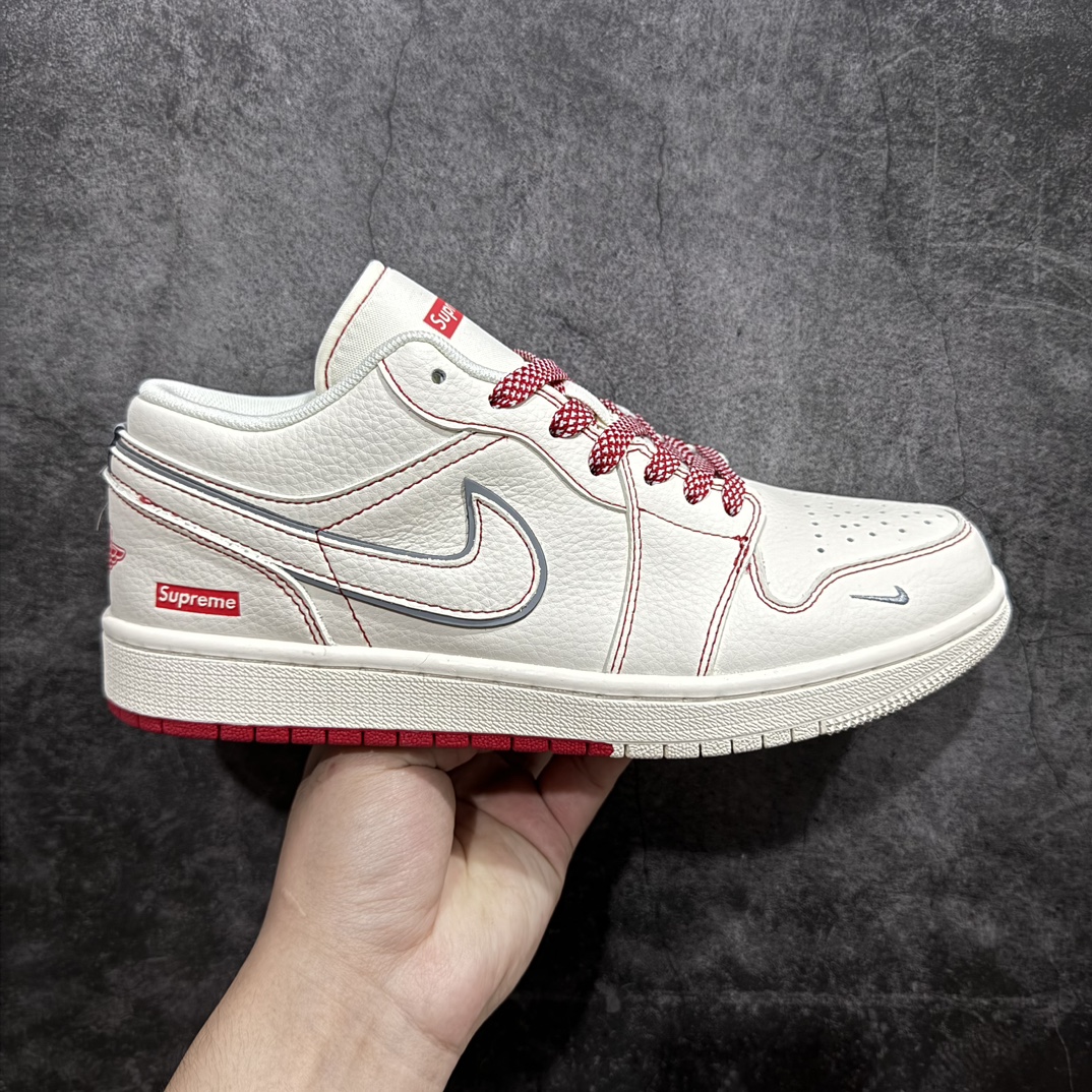 【定制版】Air Jordan 1 Low AJ1 乔1 Supreme联名-红兔八哥 高端定制 低帮复古篮球鞋 SJ9950-025