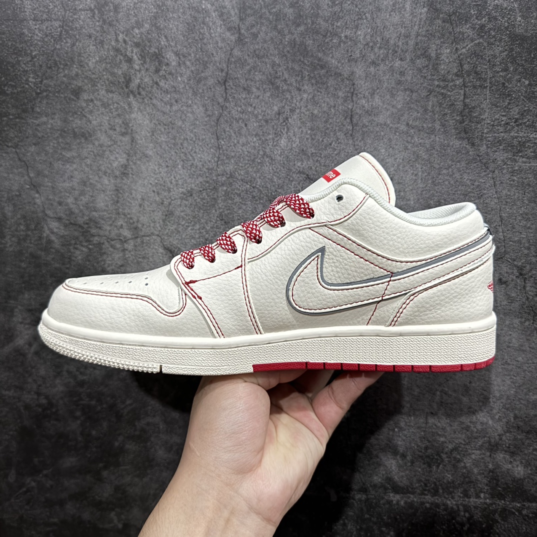 【定制版】Air Jordan 1 Low AJ1 乔1 Supreme联名-红兔八哥 高端定制 低帮复古篮球鞋 SJ9950-025