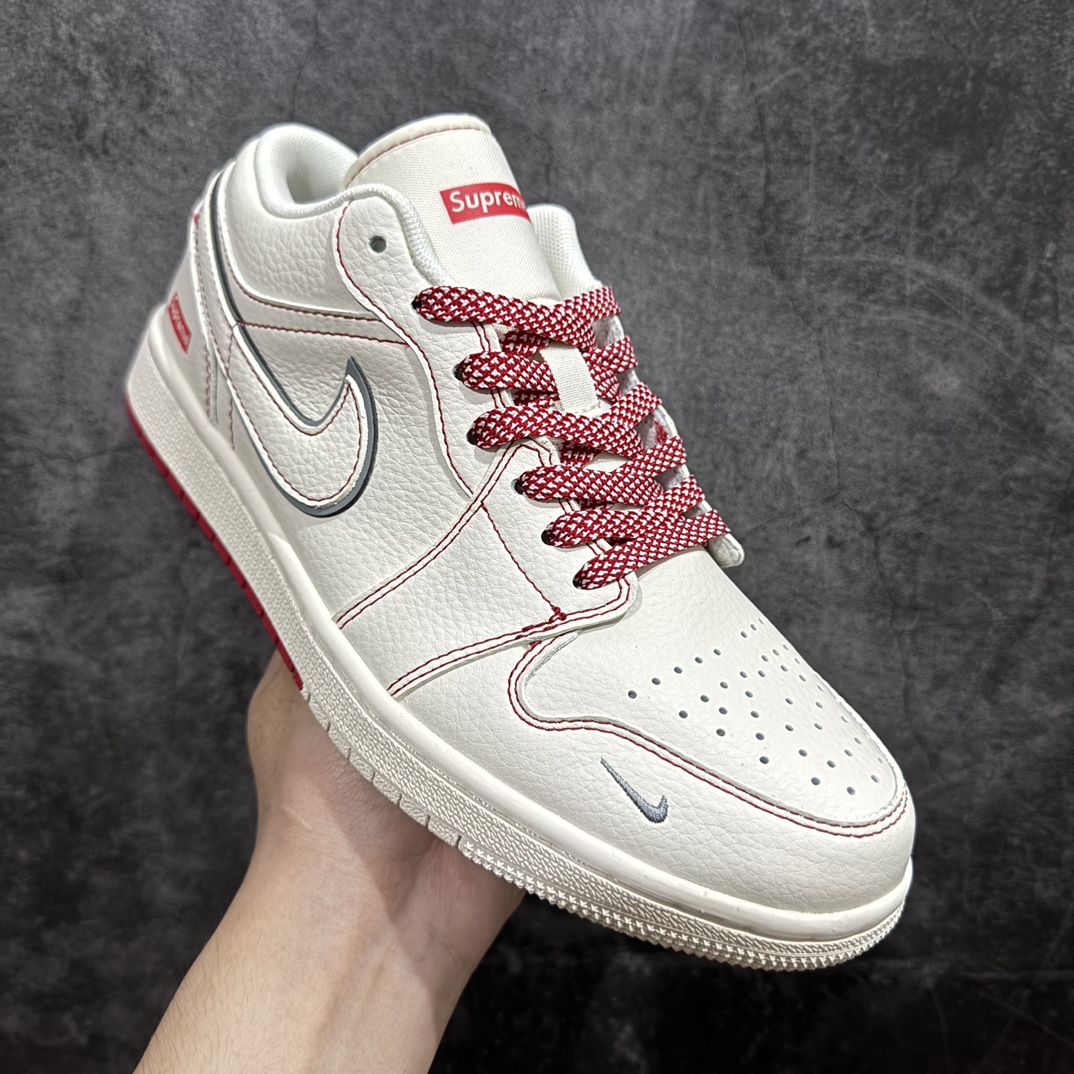 【定制版】Air Jordan 1 Low AJ1 乔1 Supreme联名-红兔八哥 高端定制 低帮复古篮球鞋 SJ9950-025